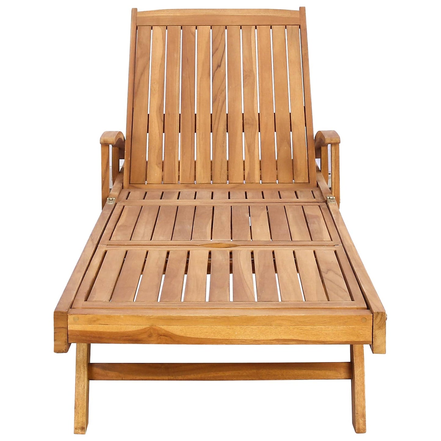 Sonnenliege Massivholz Teak Braun