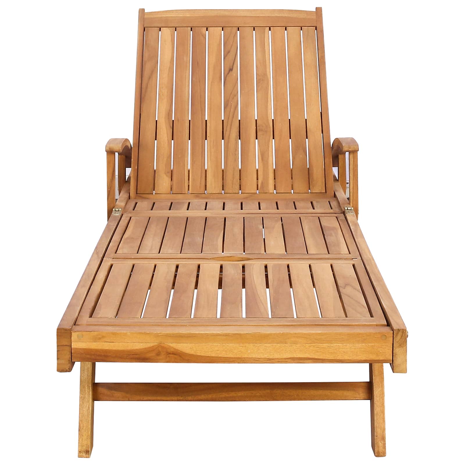 Sonnenliege Massivholz Teak Braun