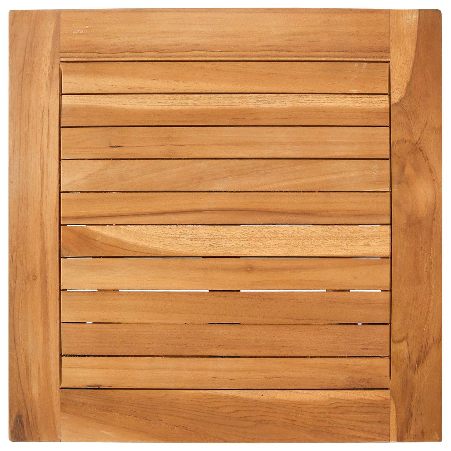 Sonnenliege mit Tisch Massivholz Teak Braun