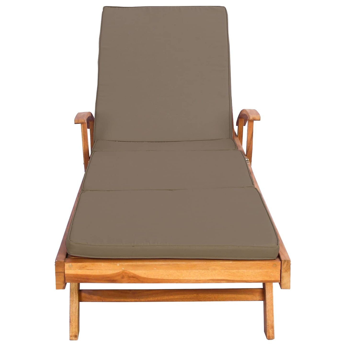 Sonnenliege mit Kissen 100% Polyester mit solidem Teak