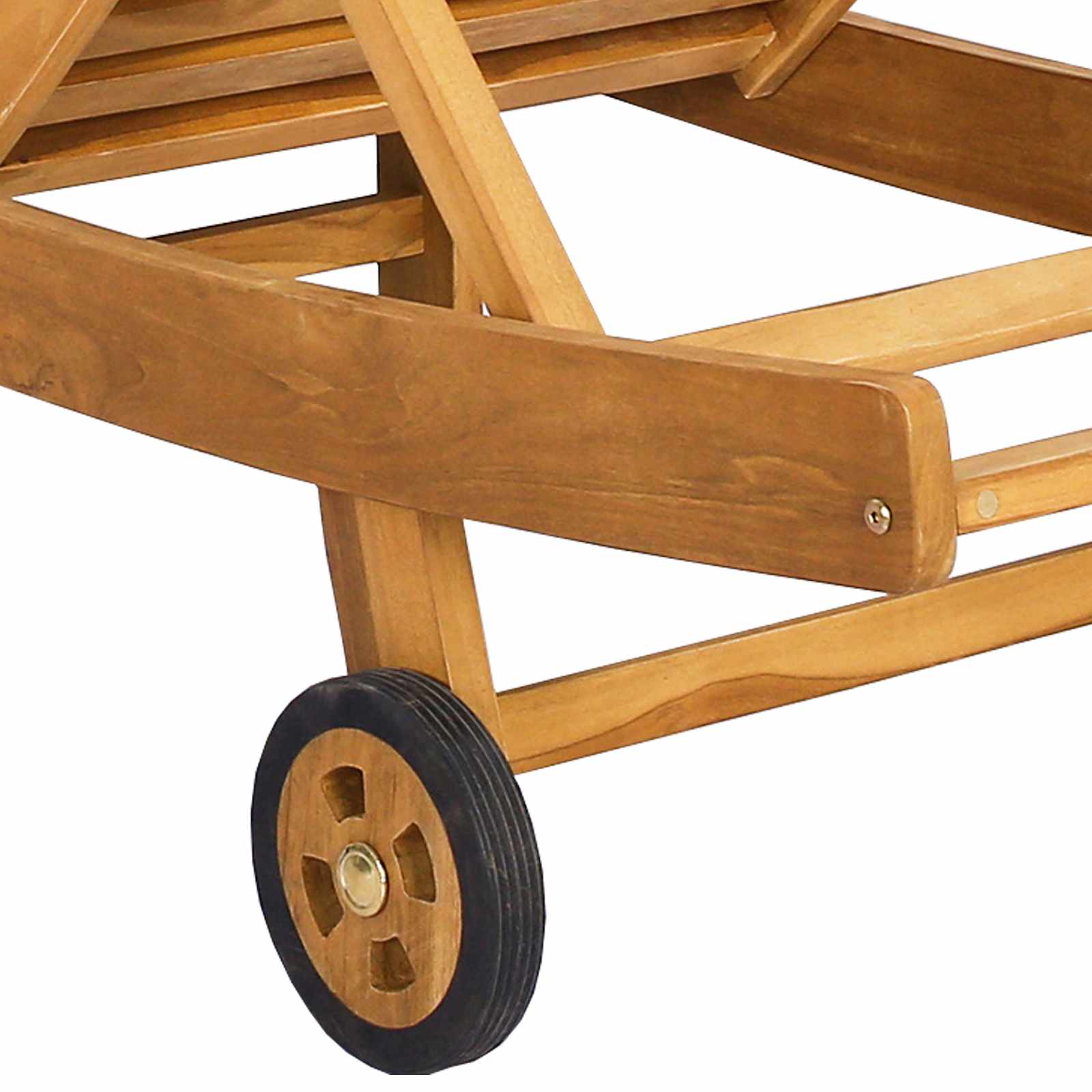 Sonnenliege Massivholz Teak Braun