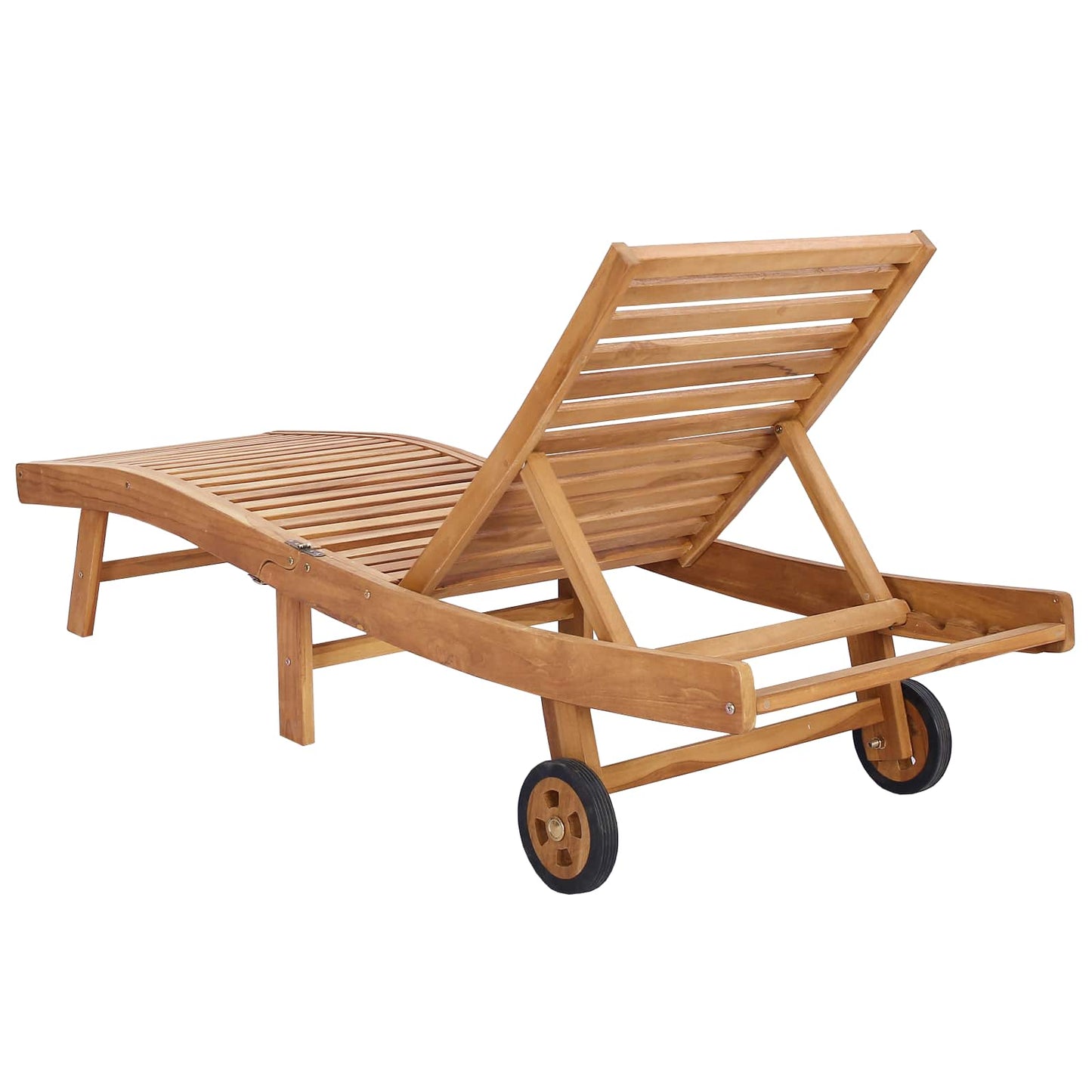 Sonnenliege Massivholz Teak Braun
