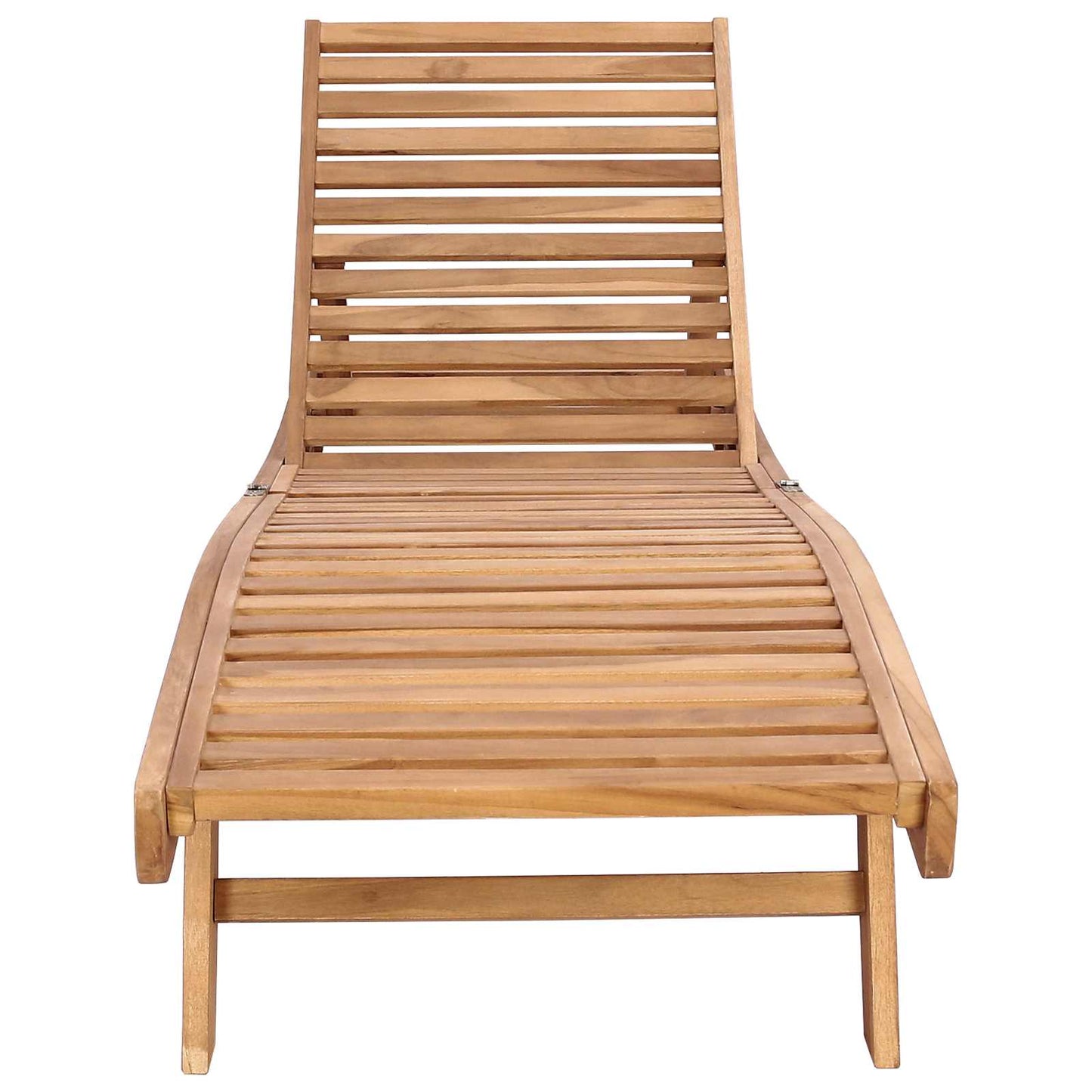 Sonnenliege Massivholz Teak Braun