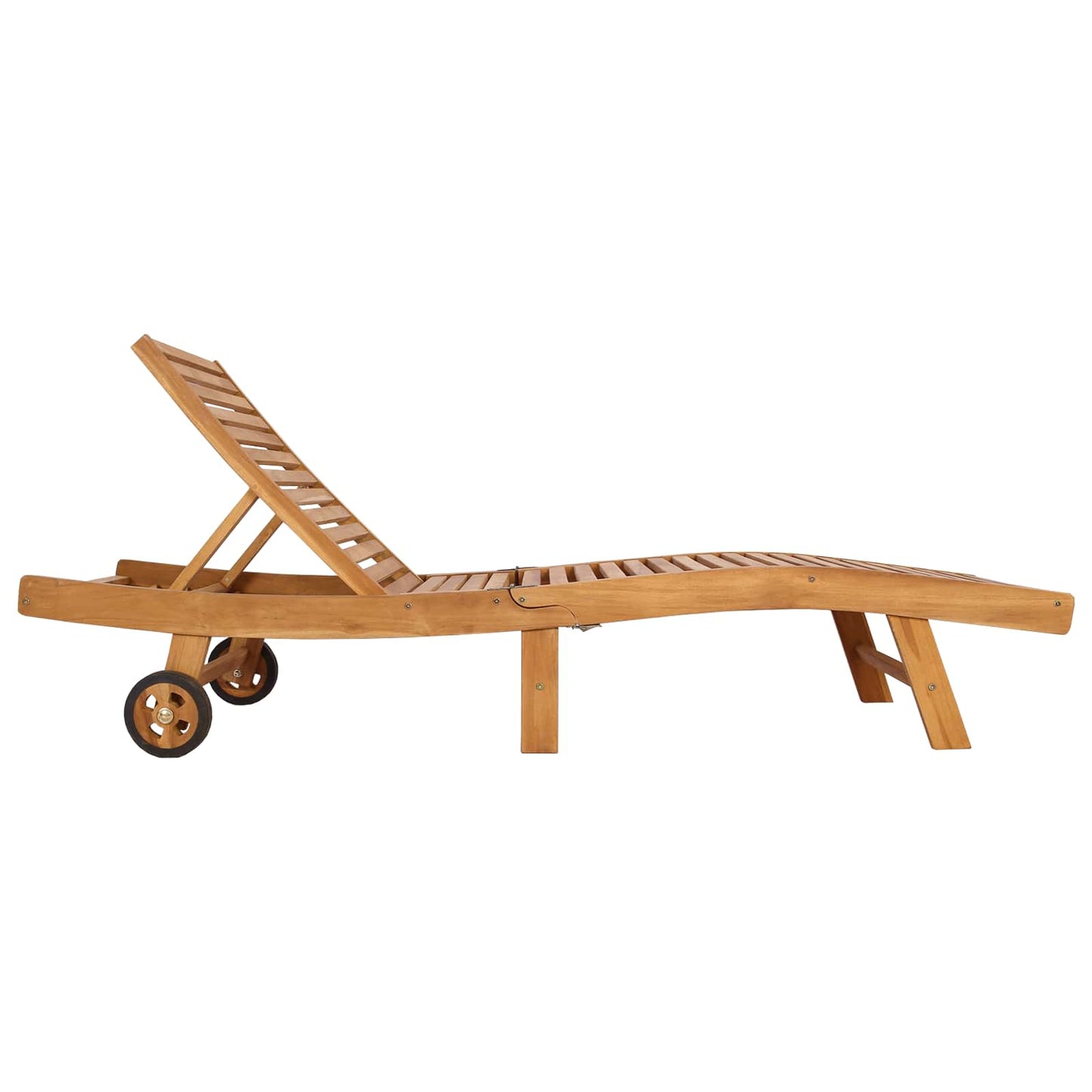 Sonnenliege Massivholz Teak Braun