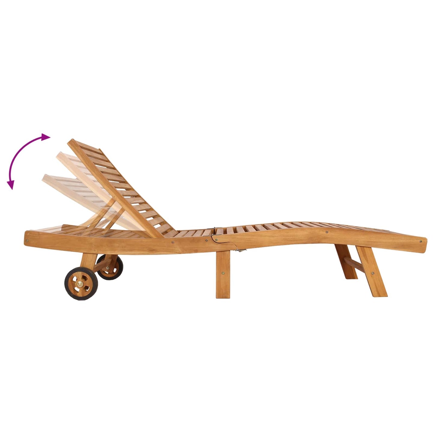 Sonnenliege 2 stk. Massivholz Teak Braun