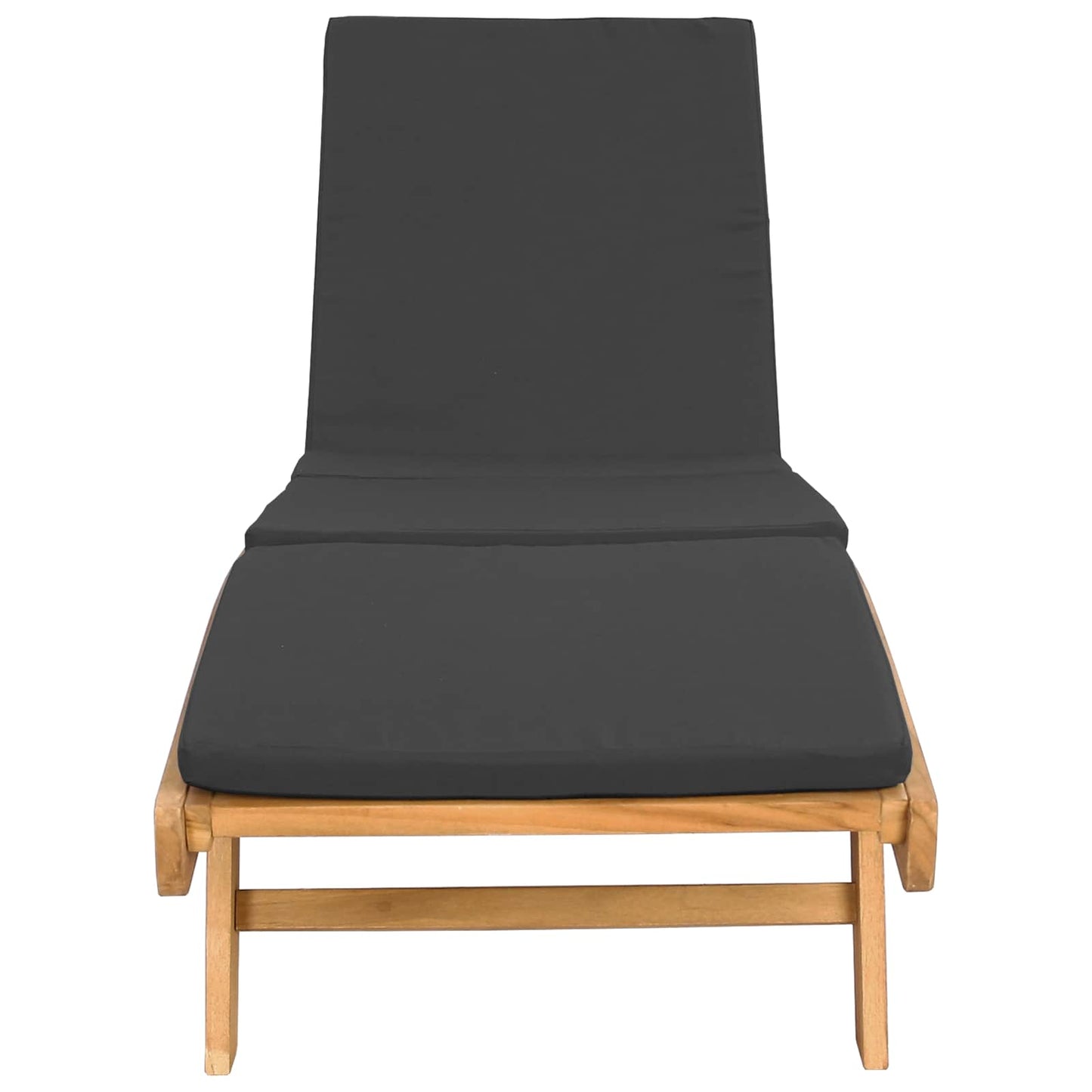 Sonnenliege Polyester Braun und Dunkelgrau