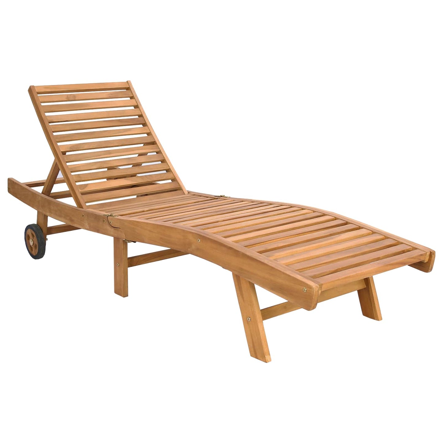 Sonnenliege Polyester Braun und Creme