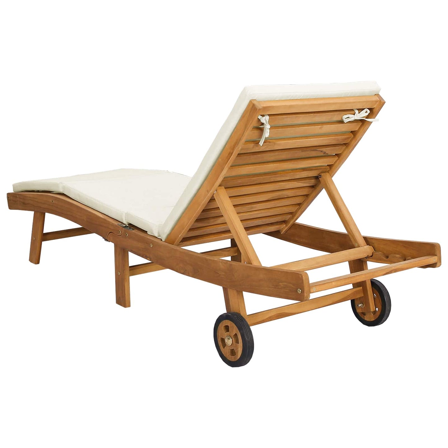 Sonnenliege Polyester Braun und Creme