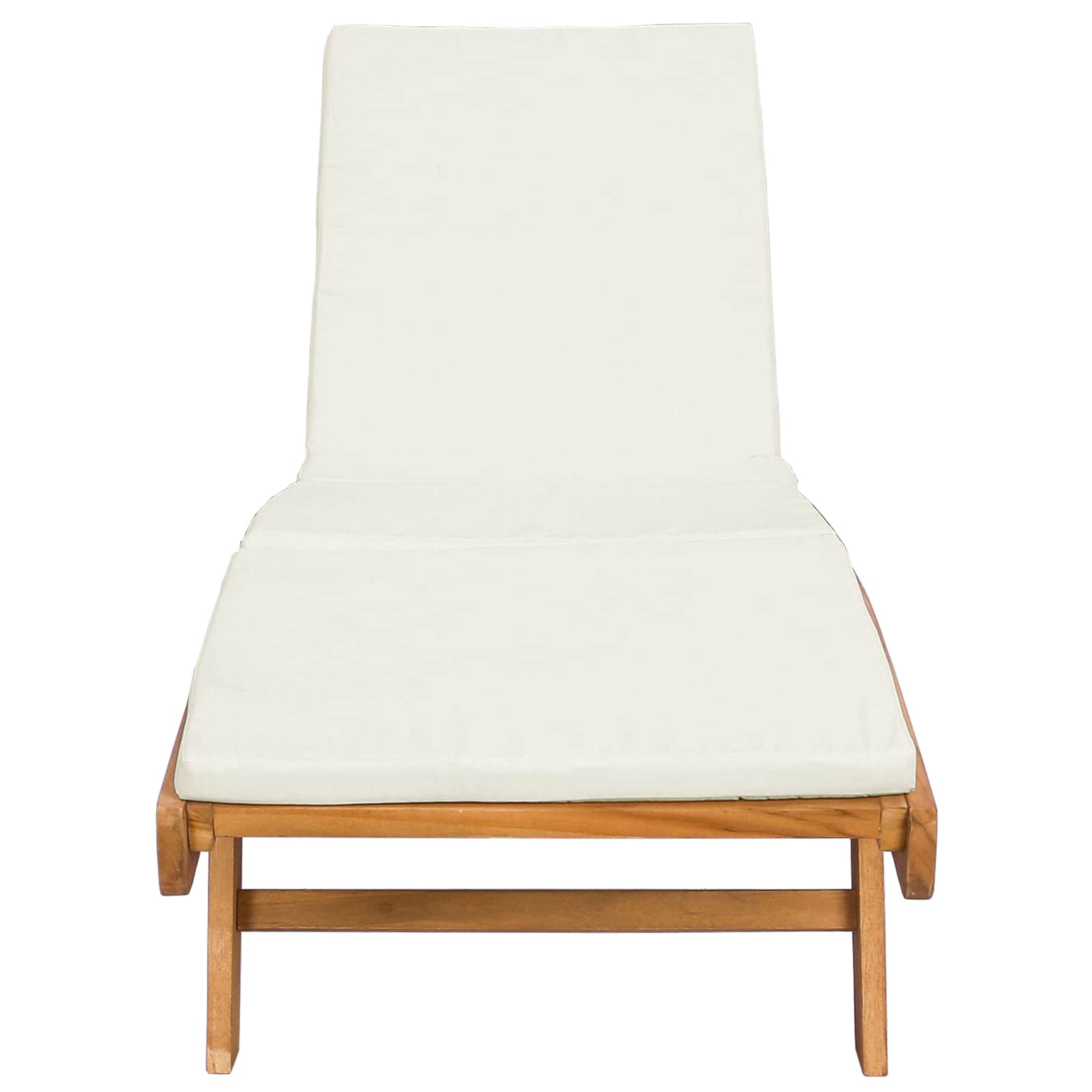 Sonnenliege Polyester Braun und Creme