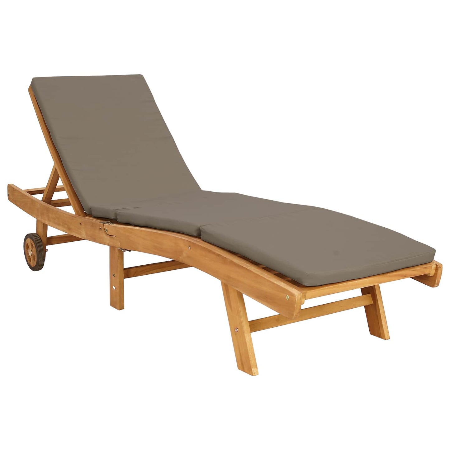 Sonnenliege Polyester Braun und Taupe