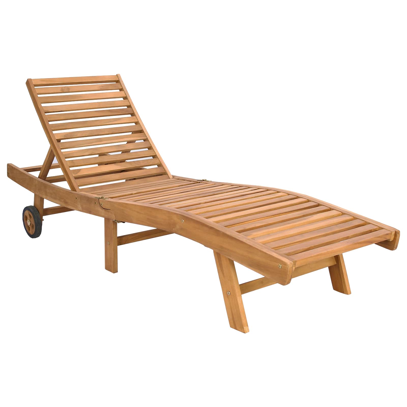 Sonnenliege Polyester Braun und Taupe