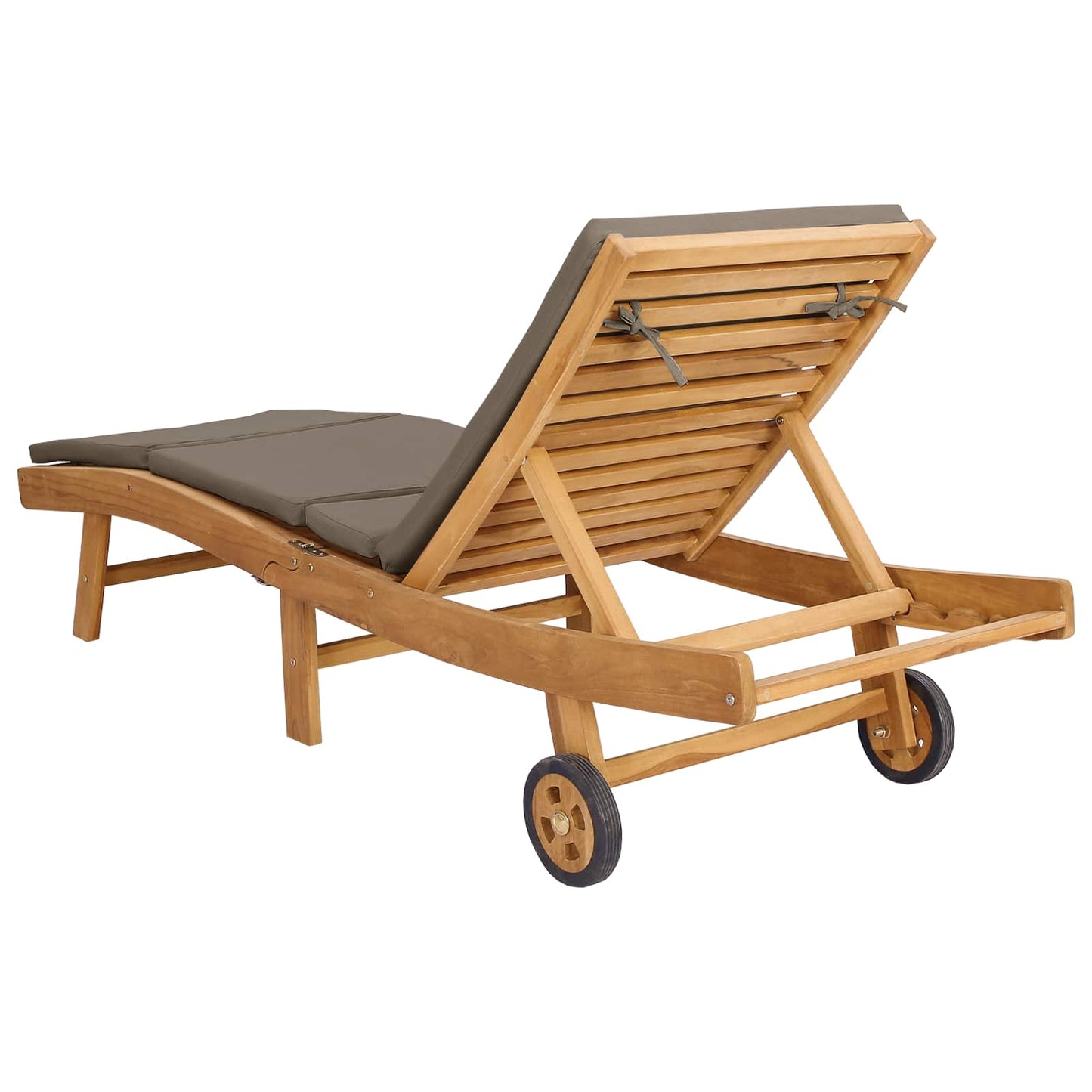 Sonnenliege Polyester Braun und Taupe