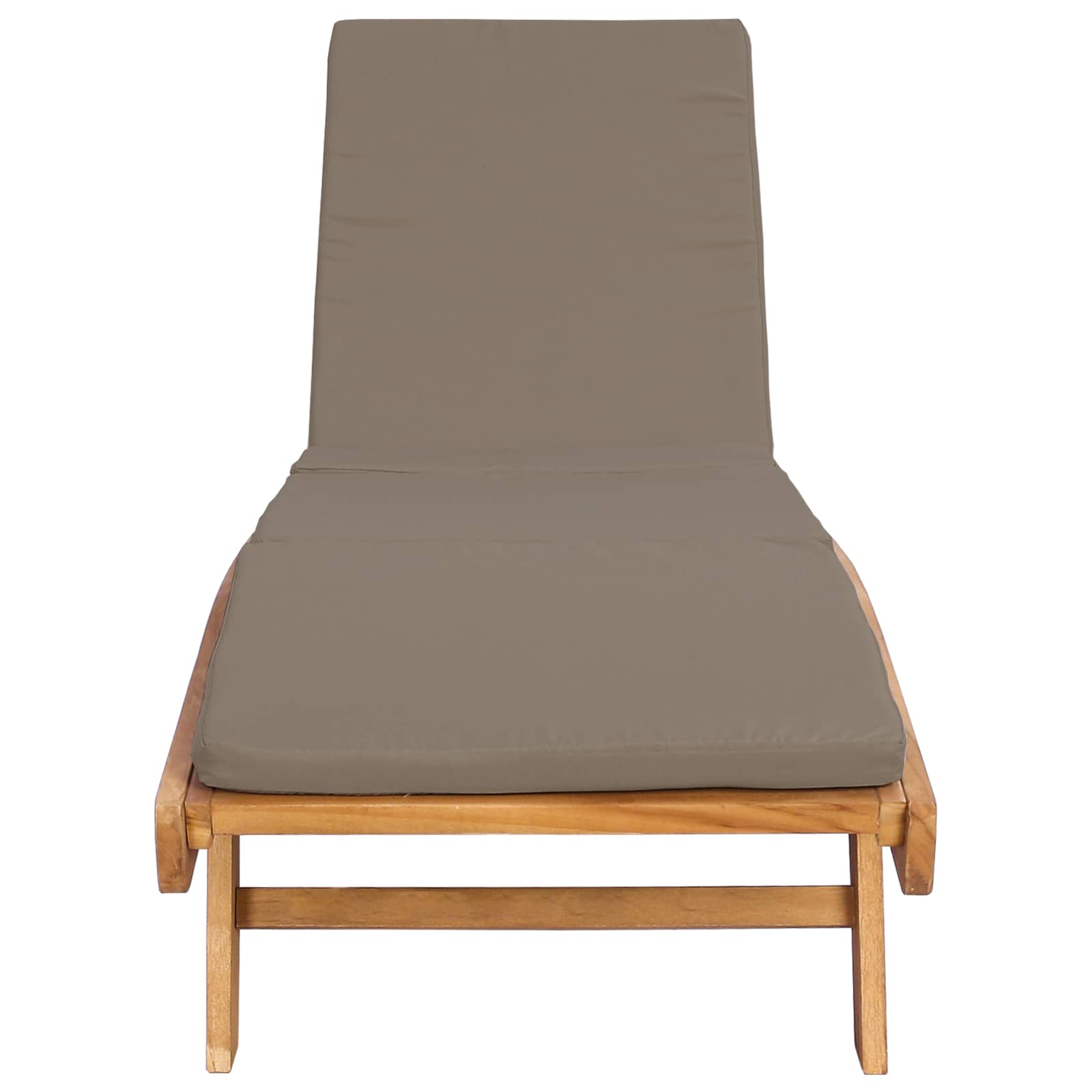 Sonnenliege Polyester Braun und Taupe