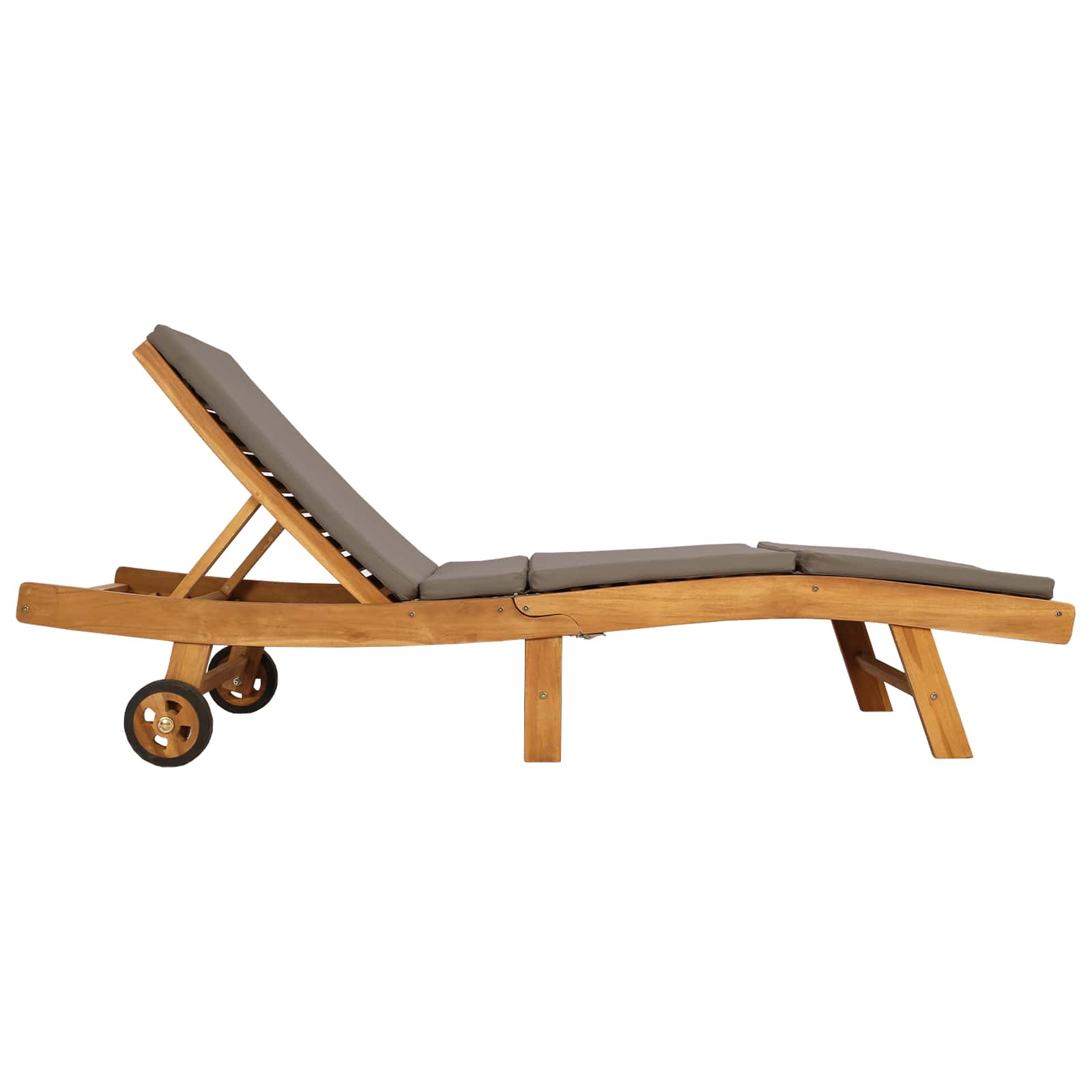 Sonnenliege Polyester Braun und Taupe