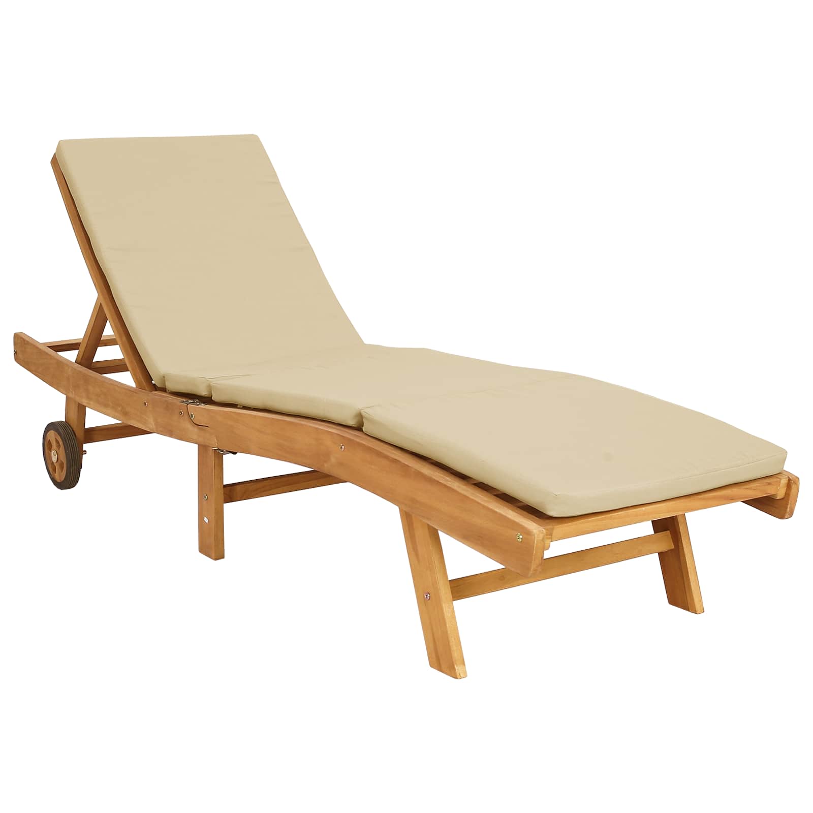 Sonnenliege Polyester Braun und Beige