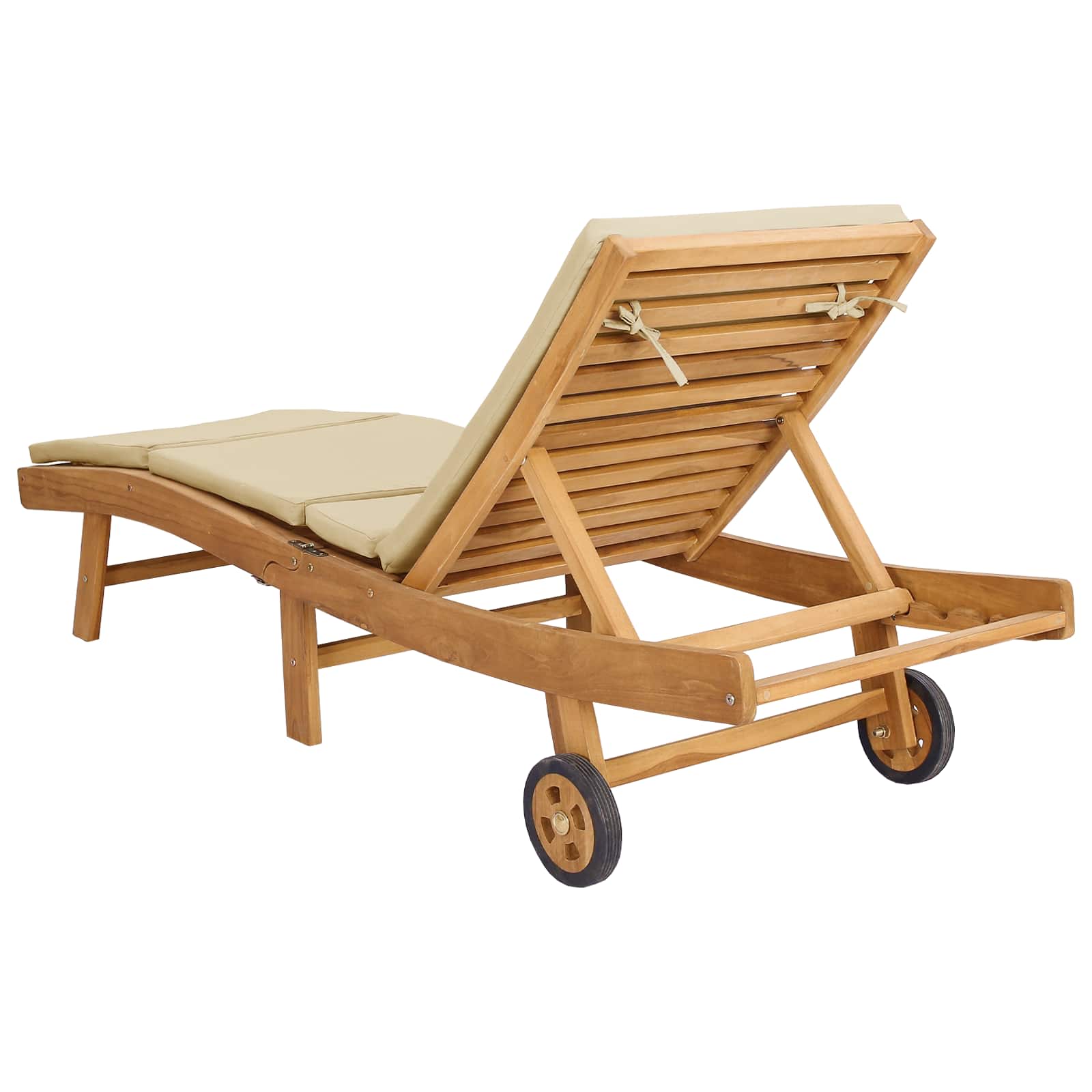 Sonnenliege Polyester Braun und Beige