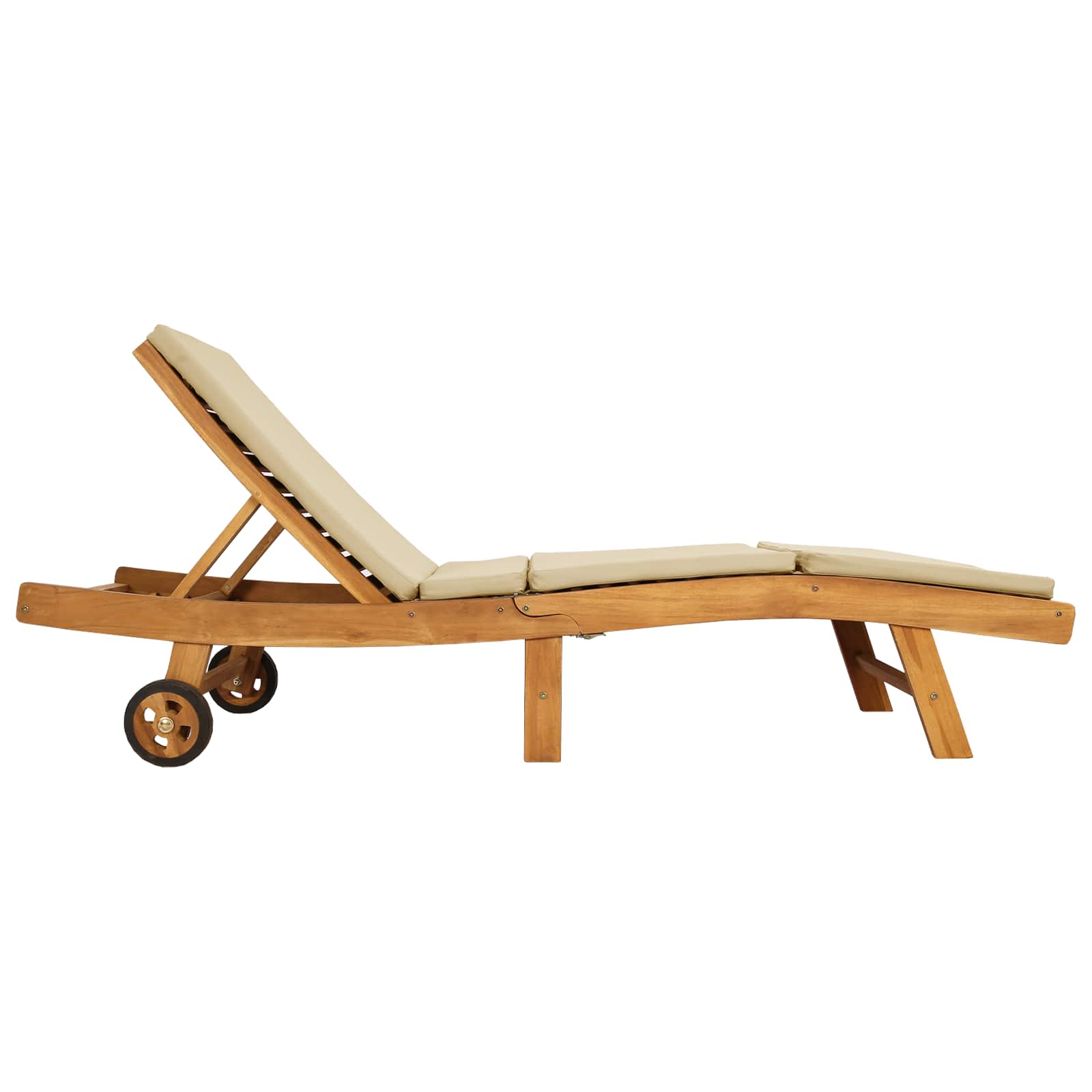 Sonnenliege Polyester Braun und Beige