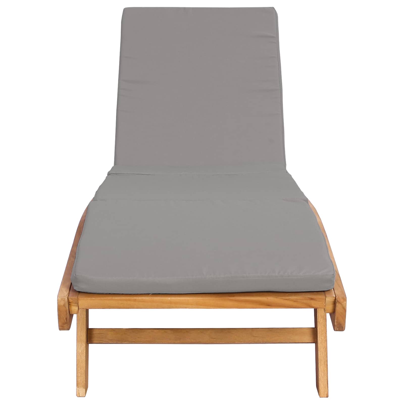Sonnenliege Polyester Braun und Hellgrau