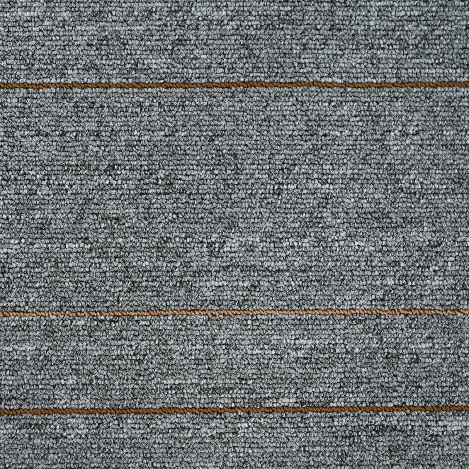 Teppichfliese Hellgrau mit Streifen 50 x 50 cm 4 stk.