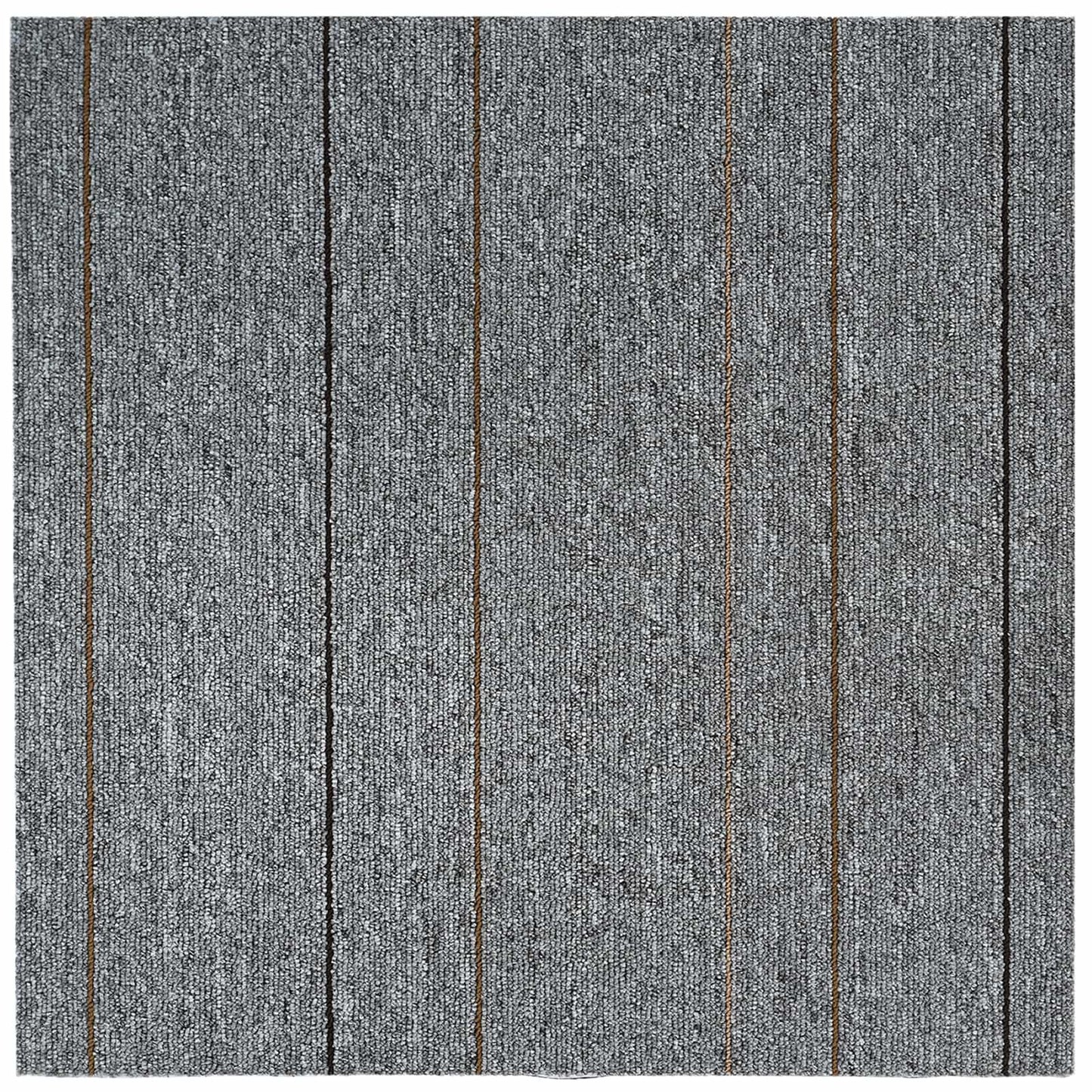 Teppichfliese Hellgrau mit Streifen 50 x 50 cm 20 stk.