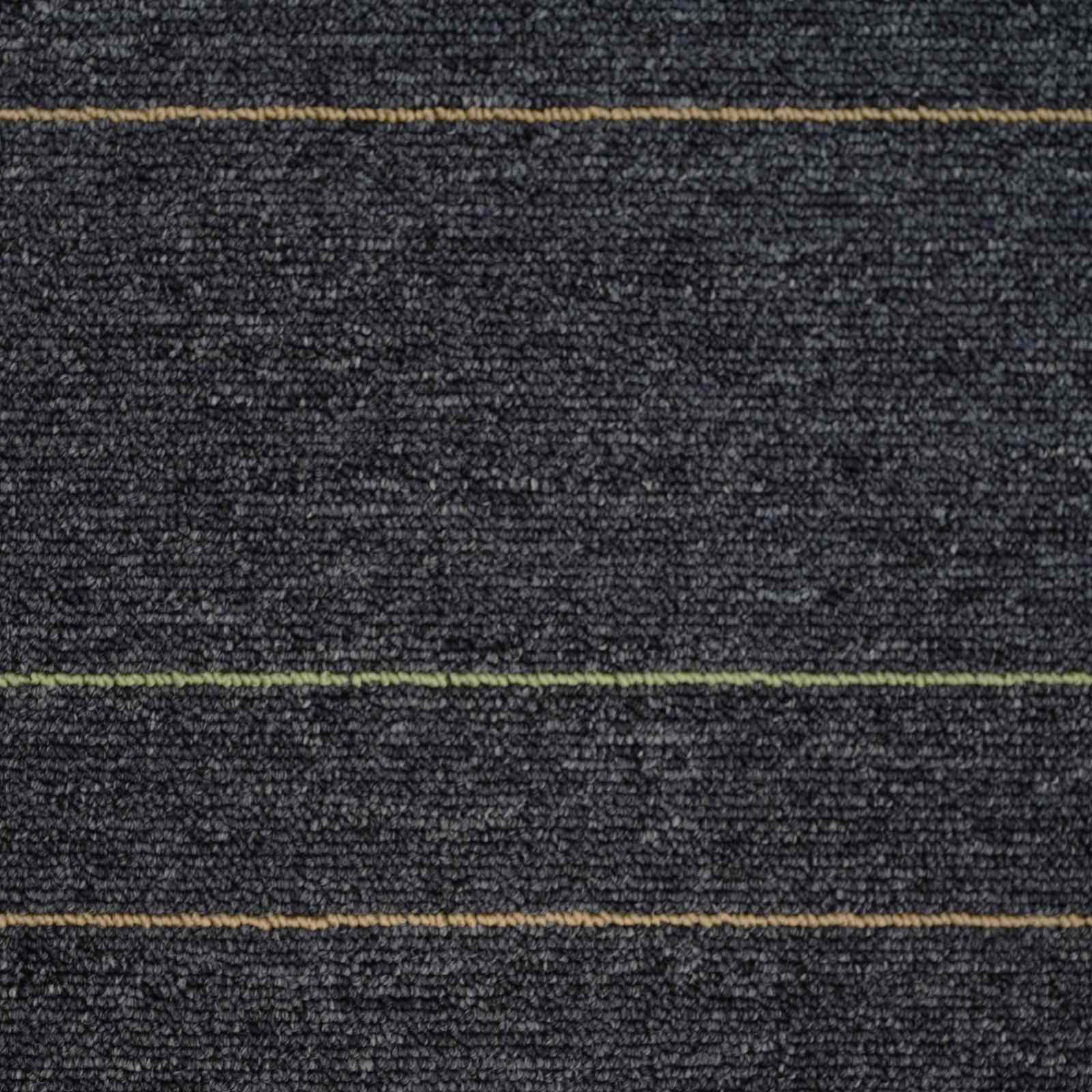 Teppichfliese Dunkelgrau mit Streifen 50 x 50 cm 20 stk.