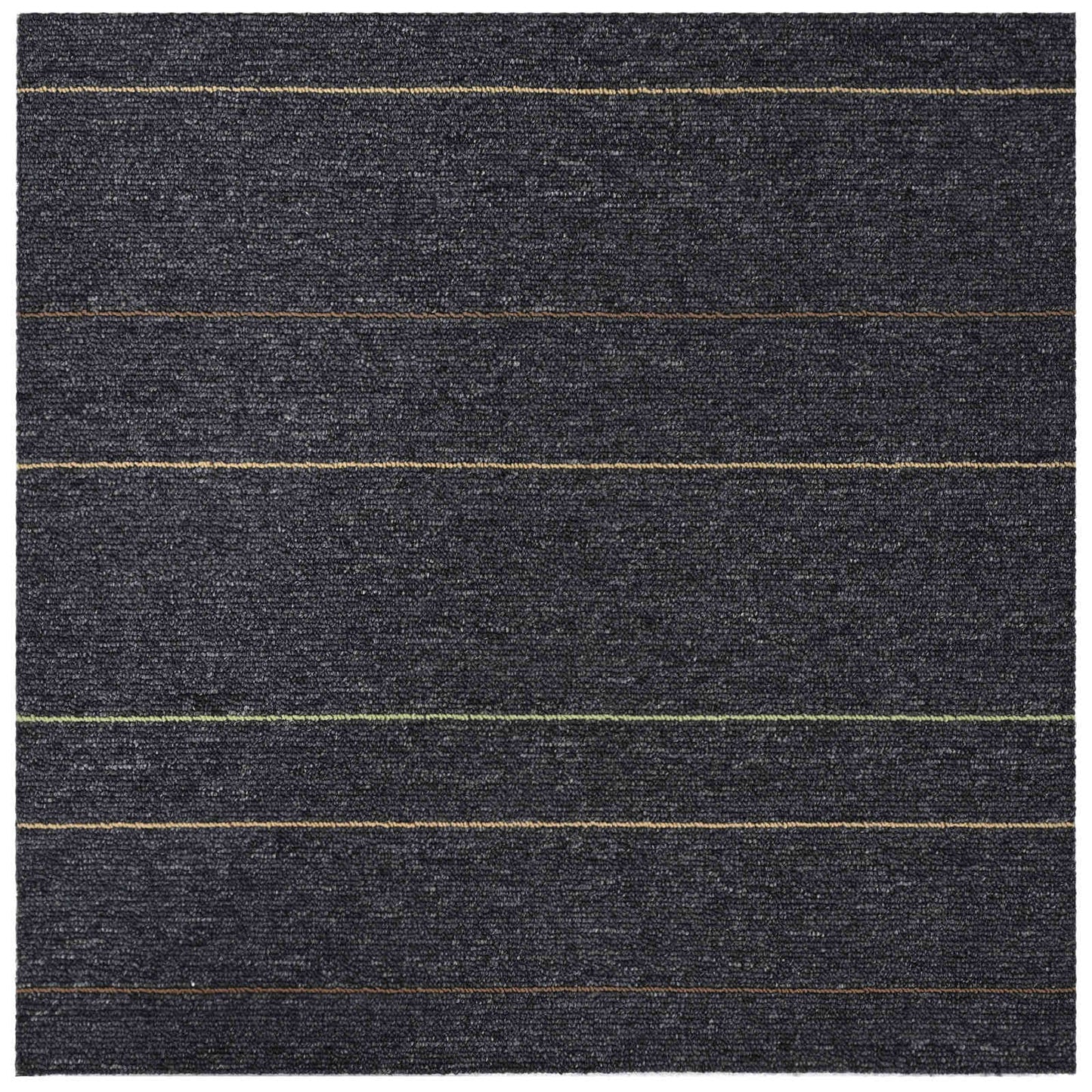 Teppichfliese Dunkelgrau mit Streifen 50 x 50 cm 20 stk.