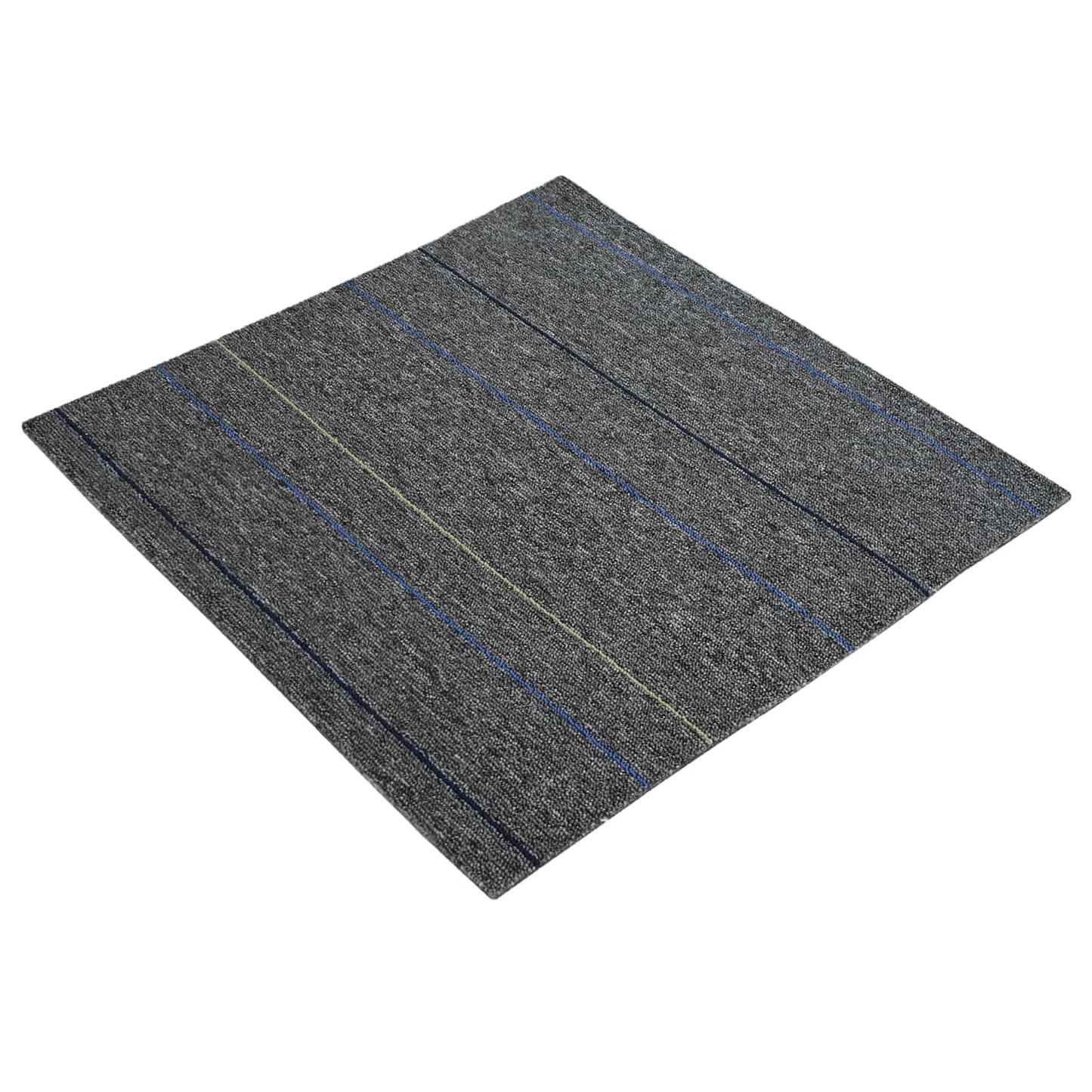 Teppichfliese Mittelgrau mit Streifen 50 x 50 cm 36 stk.