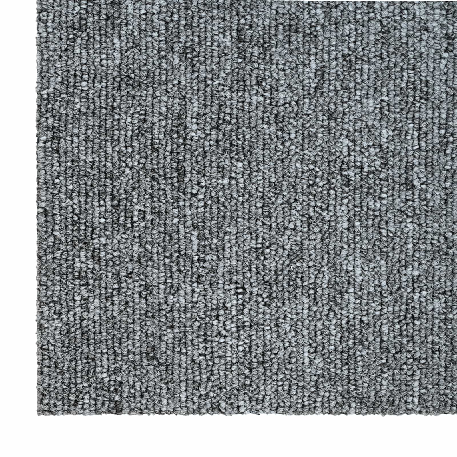 Teppichfliese Hellgrau 50 x 50 cm 4 stk. PP und Bitumen
