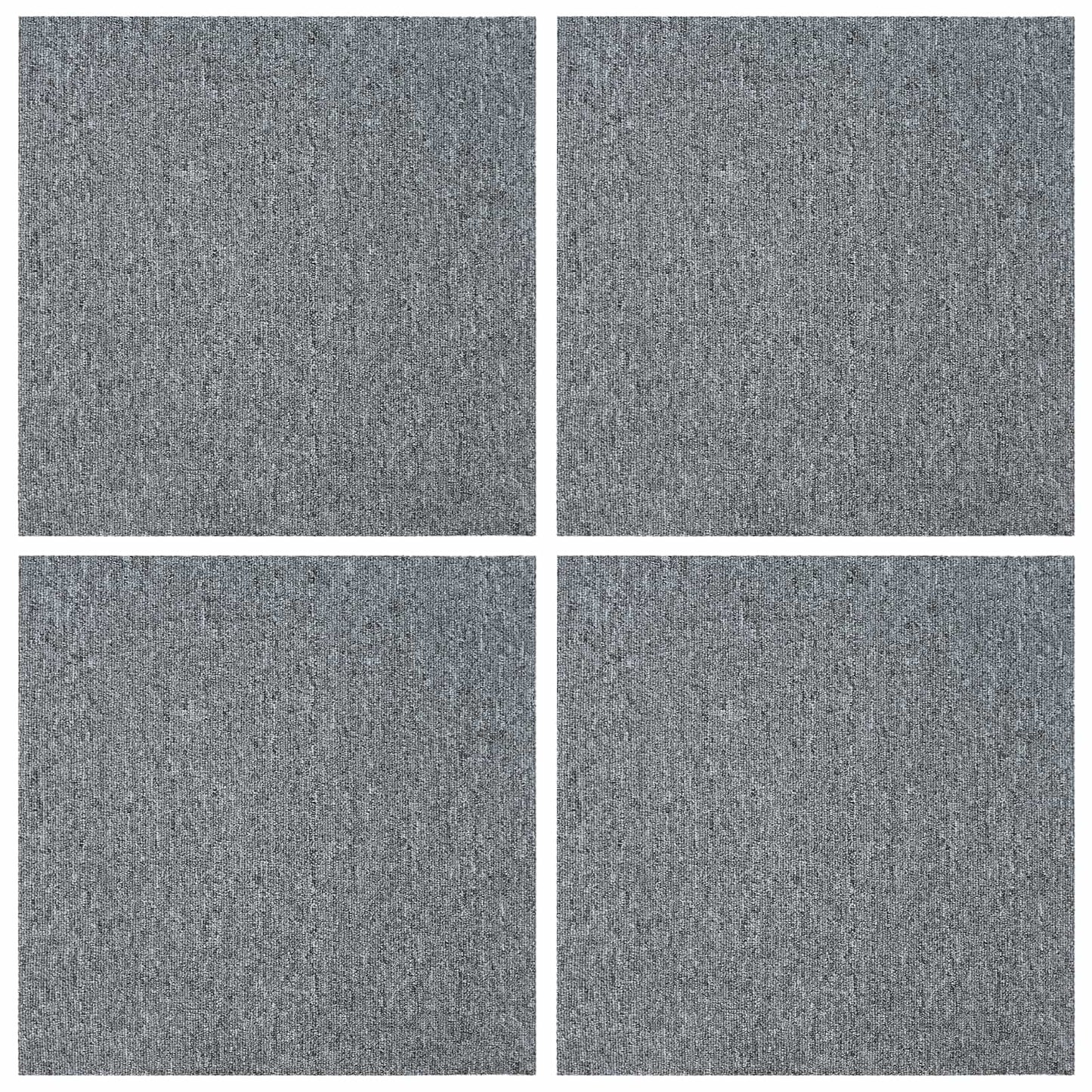 Teppichfliese Hellgrau 50 x 50 cm 4 stk. PP und Bitumen
