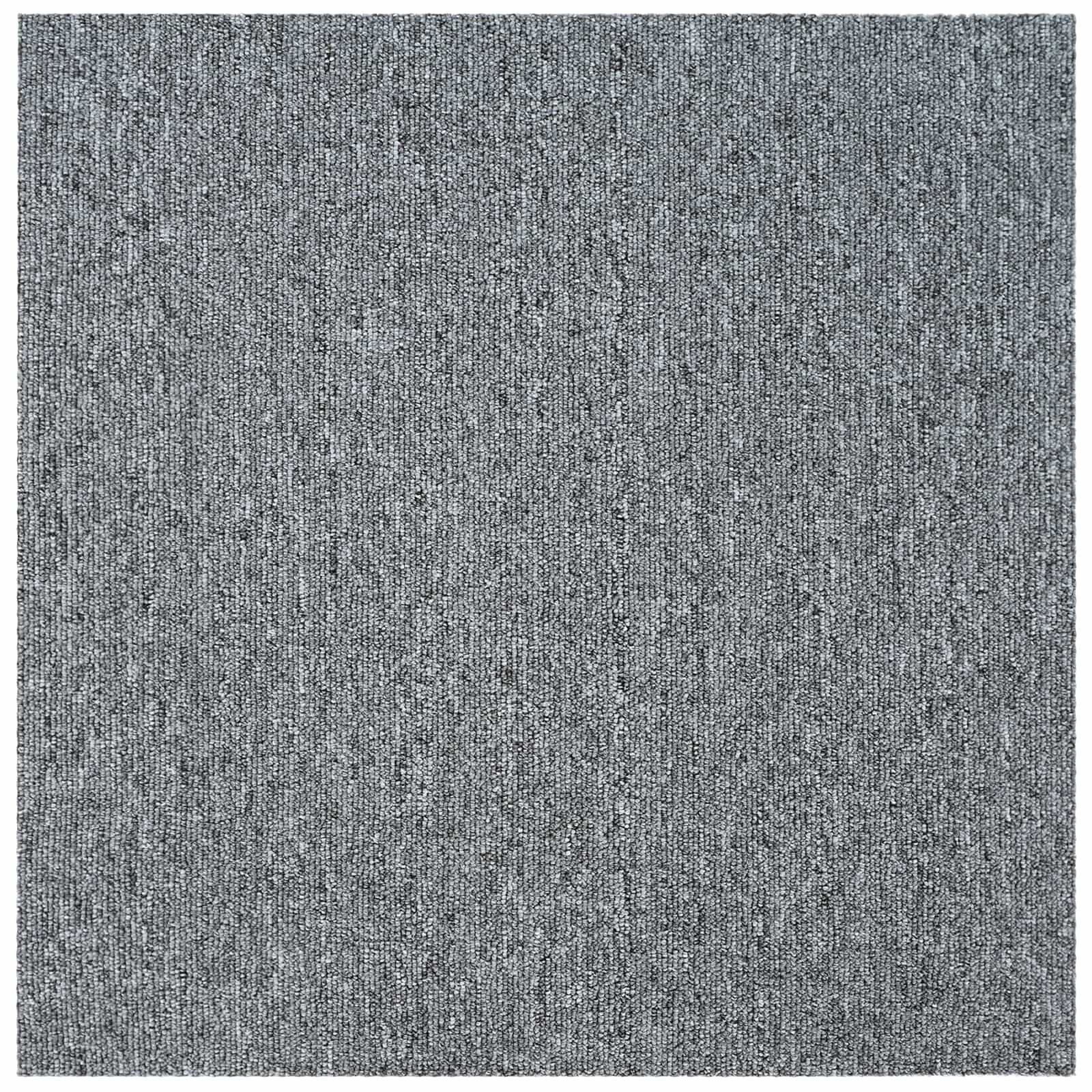 Teppichfliese Hellgrau 50 x 50 cm 20 stk. PP und Bitumen