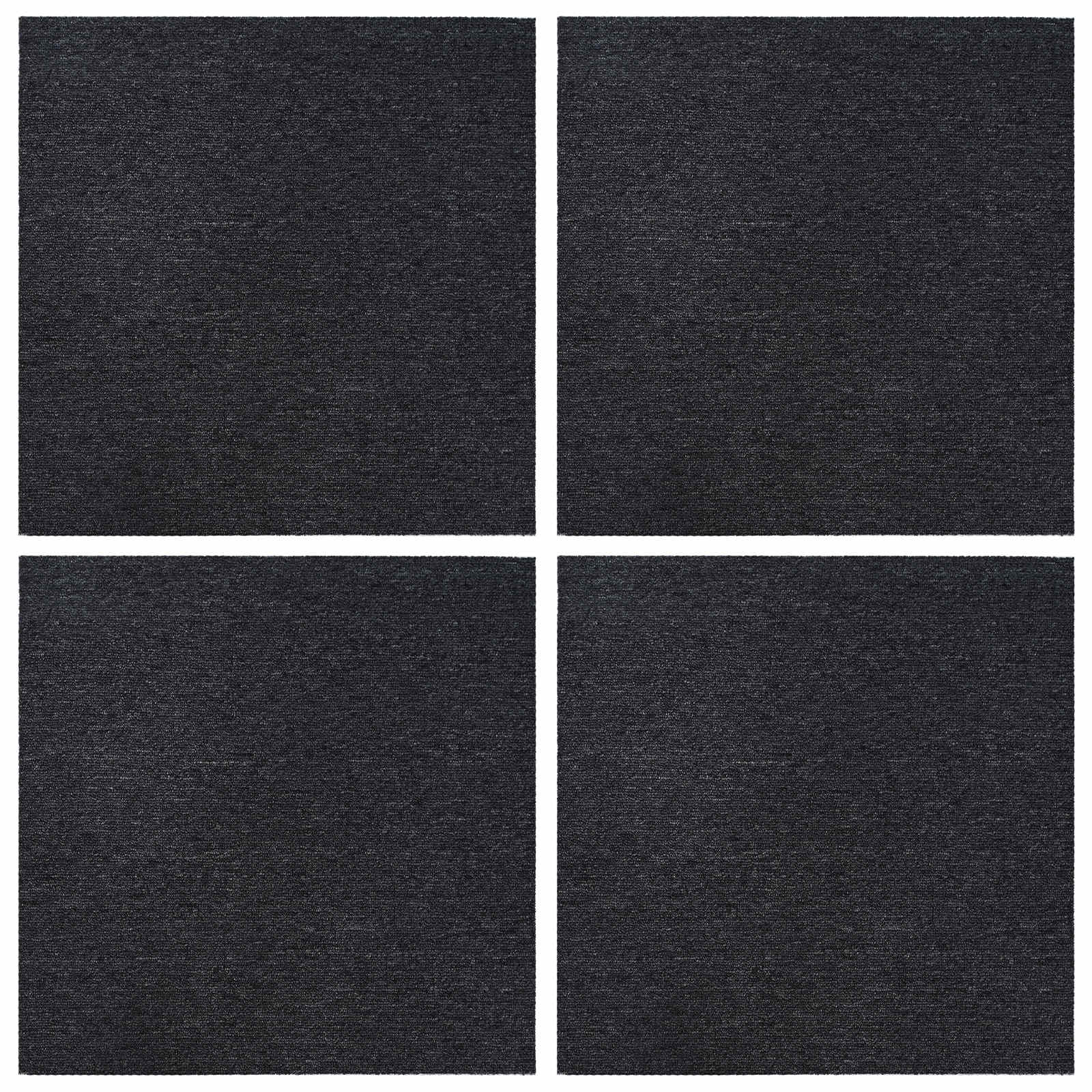 Teppichfliese Dunkelgrau 50 x 50 cm 4 stk. PP und Bitumen