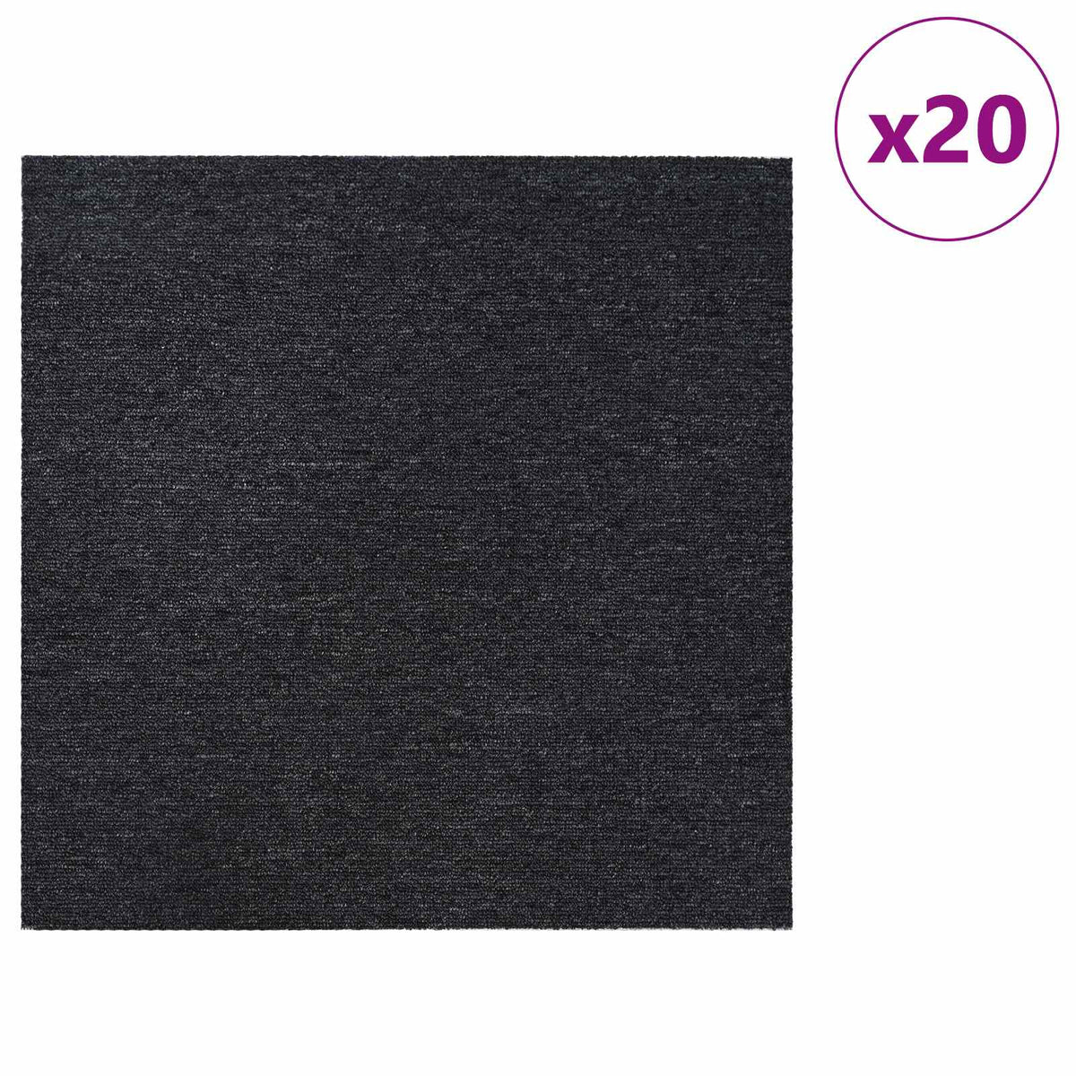 Teppichfliese Dunkelgrau 50 x 50 cm 20 stk. PP und Bitumen