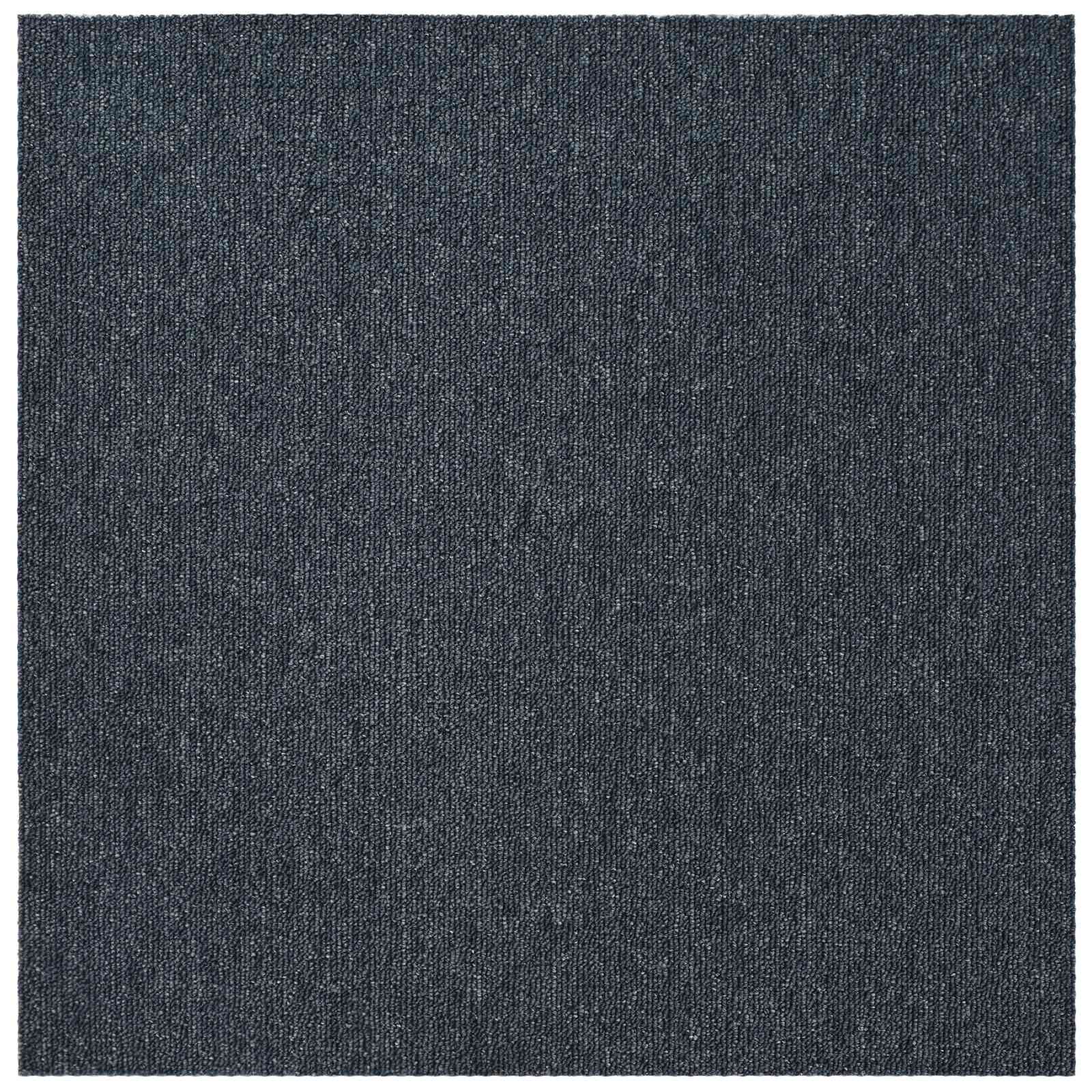 Teppichfliese Blaugrau 50 x 50 cm 4 stk. PP und Bitumen