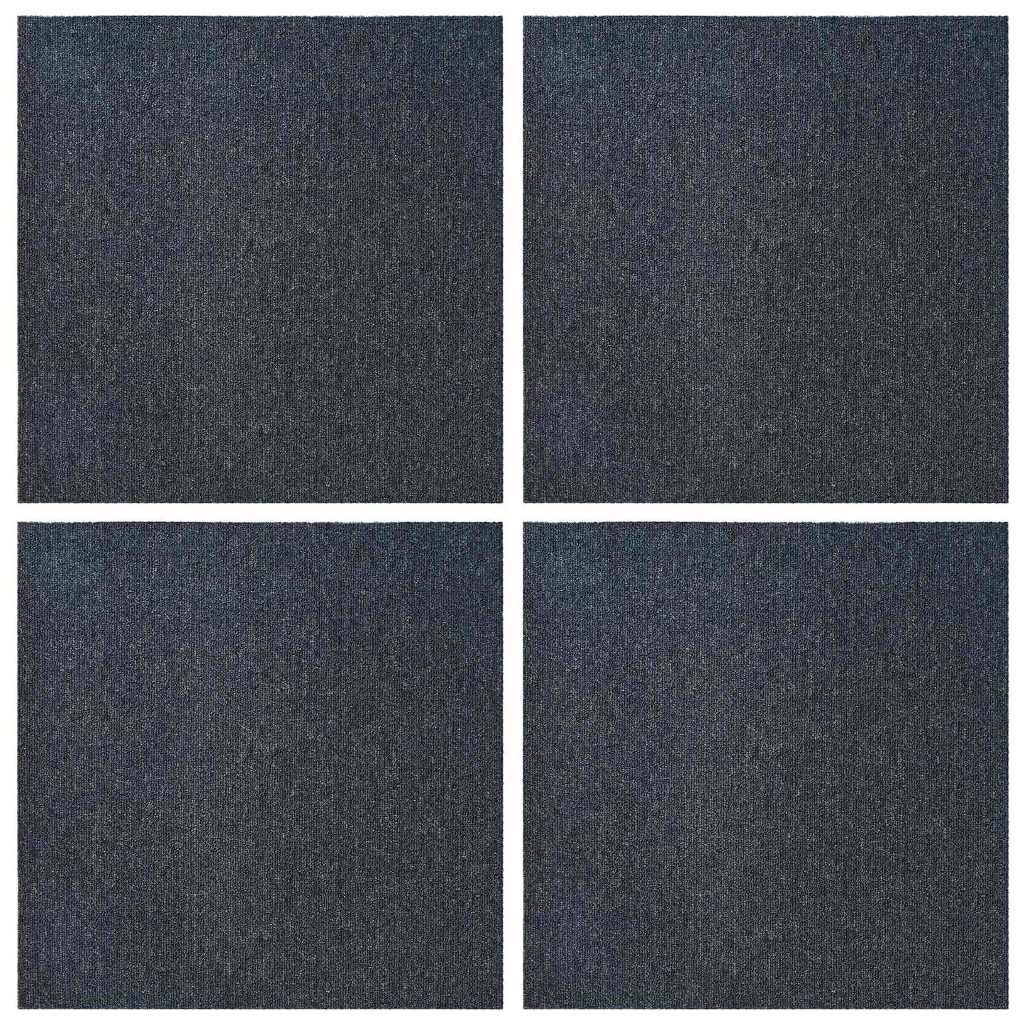 Teppichfliese Blaugrau 50 x 50 cm 4 stk. PP und Bitumen