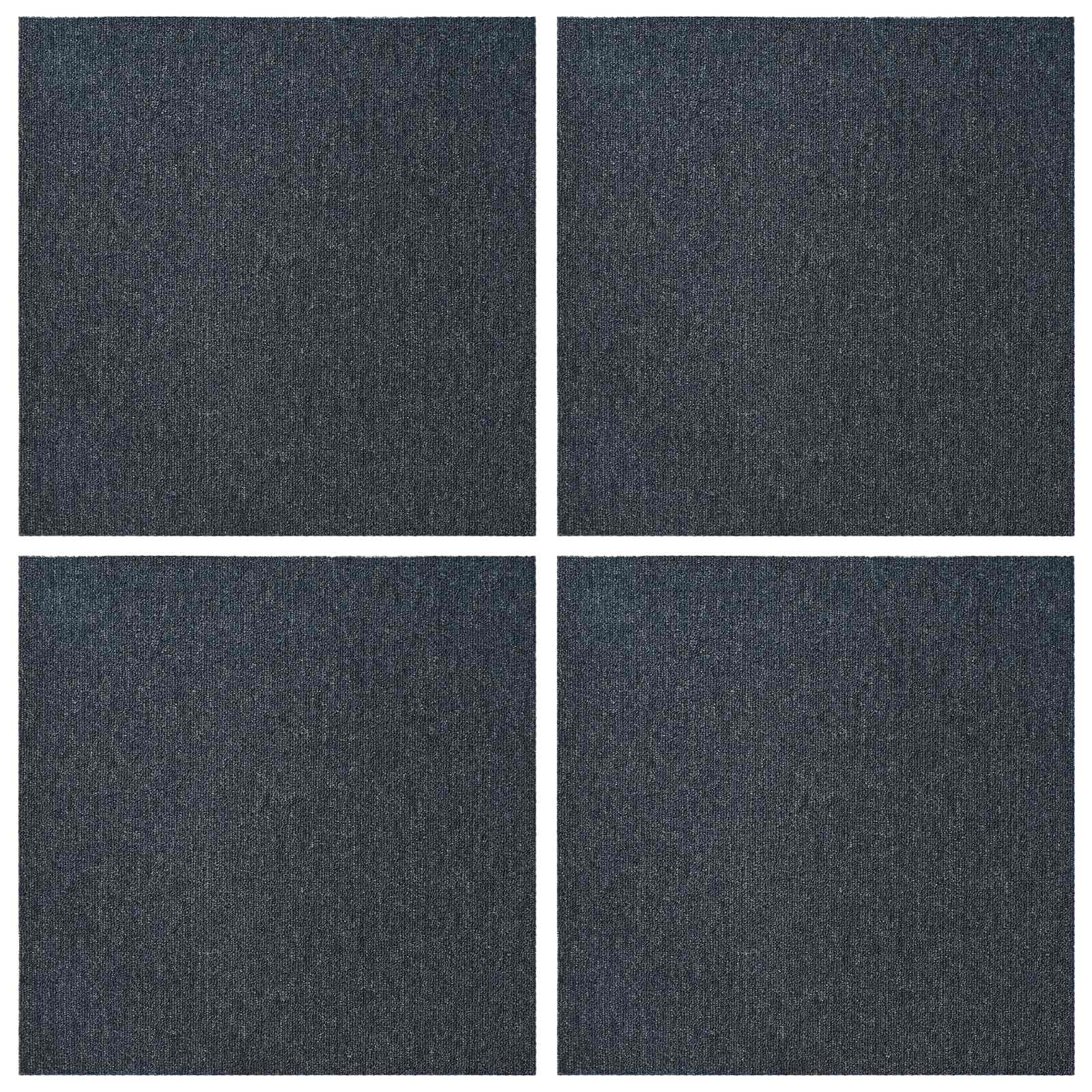 Teppichfliese Blaugrau 50 x 50 cm 4 stk. PP und Bitumen