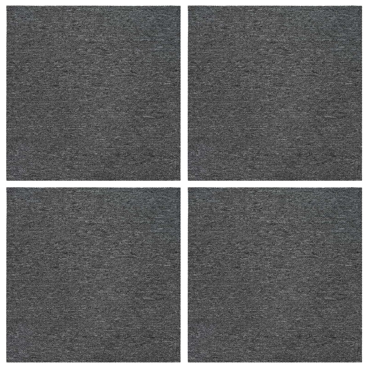 Teppichfliese Mittelgrau 50 x 50 cm 4 stk. PP und Bitumen