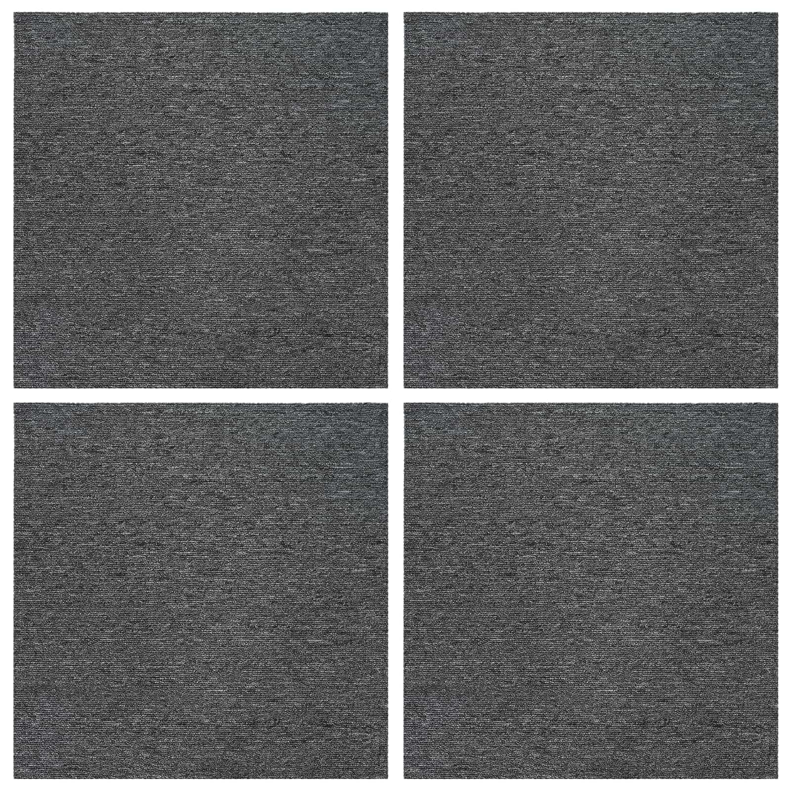 Teppichfliese Mittelgrau 50 x 50 cm 4 stk. PP und Bitumen