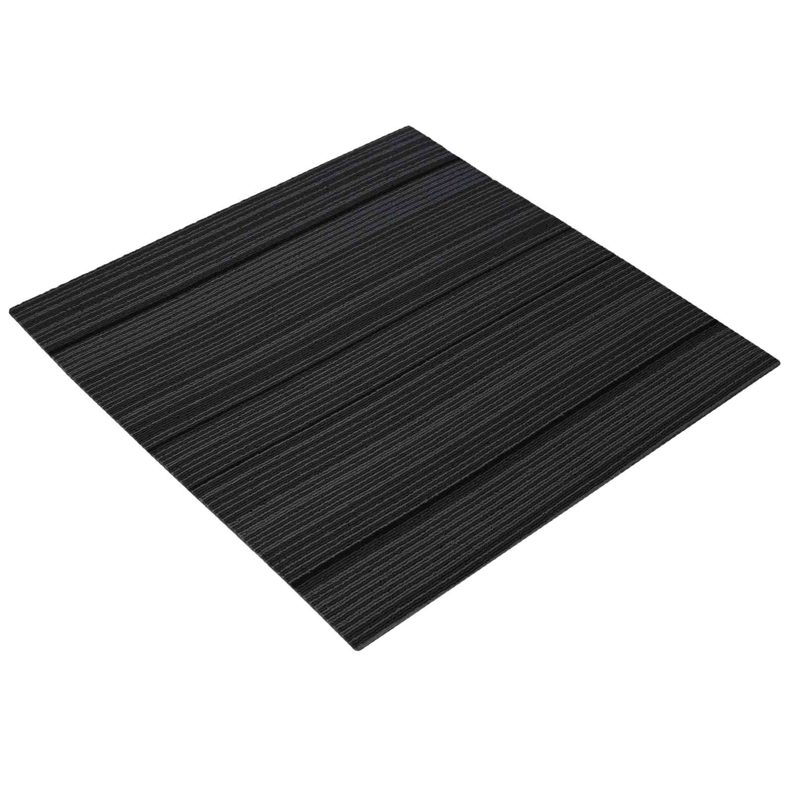 Teppichfliese Gestreift Hellgrau 50 x 50 cm 4 stk.