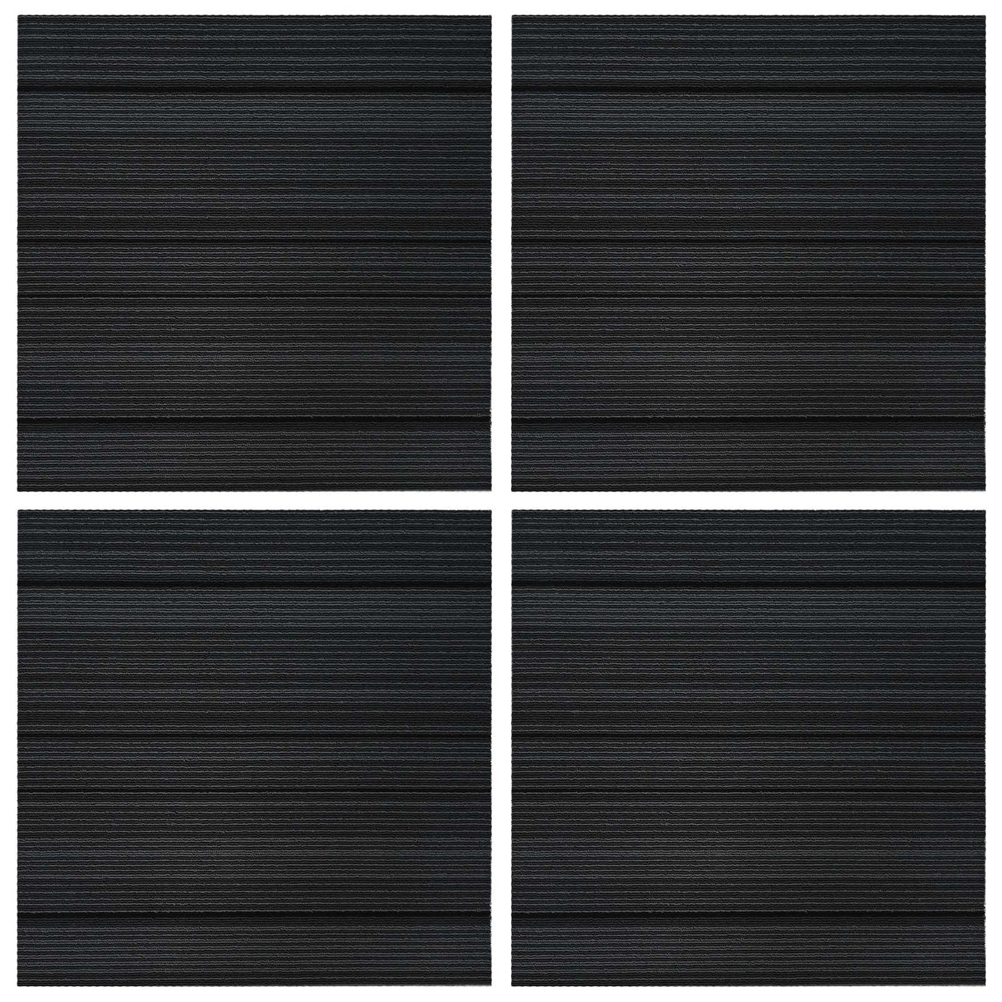 Teppichfliese Gestreift Hellgrau 50 x 50 cm 4 stk.