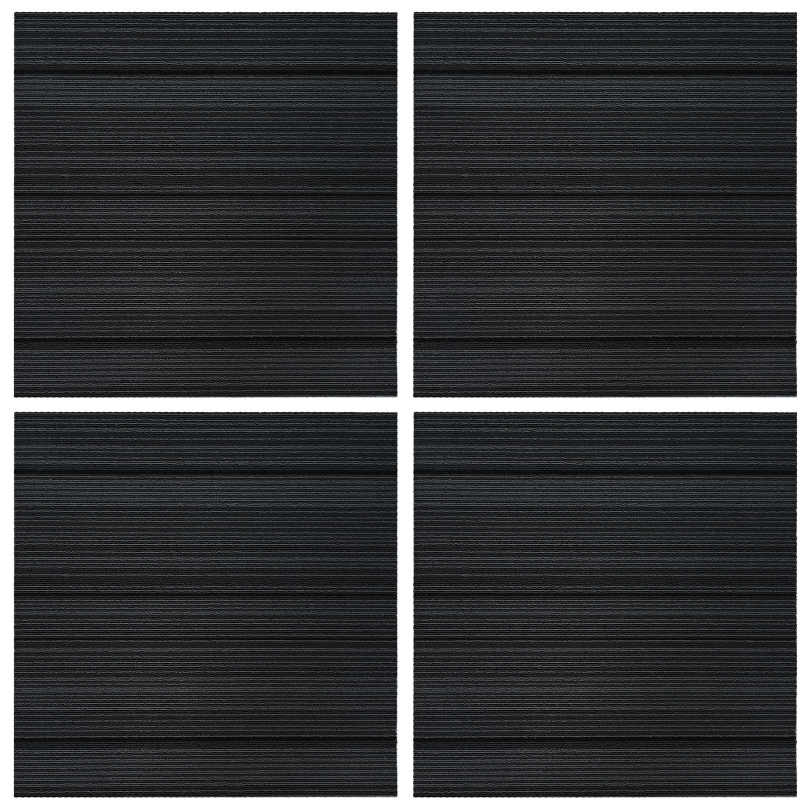 Teppichfliese Gestreift Hellgrau 50 x 50 cm 4 stk.
