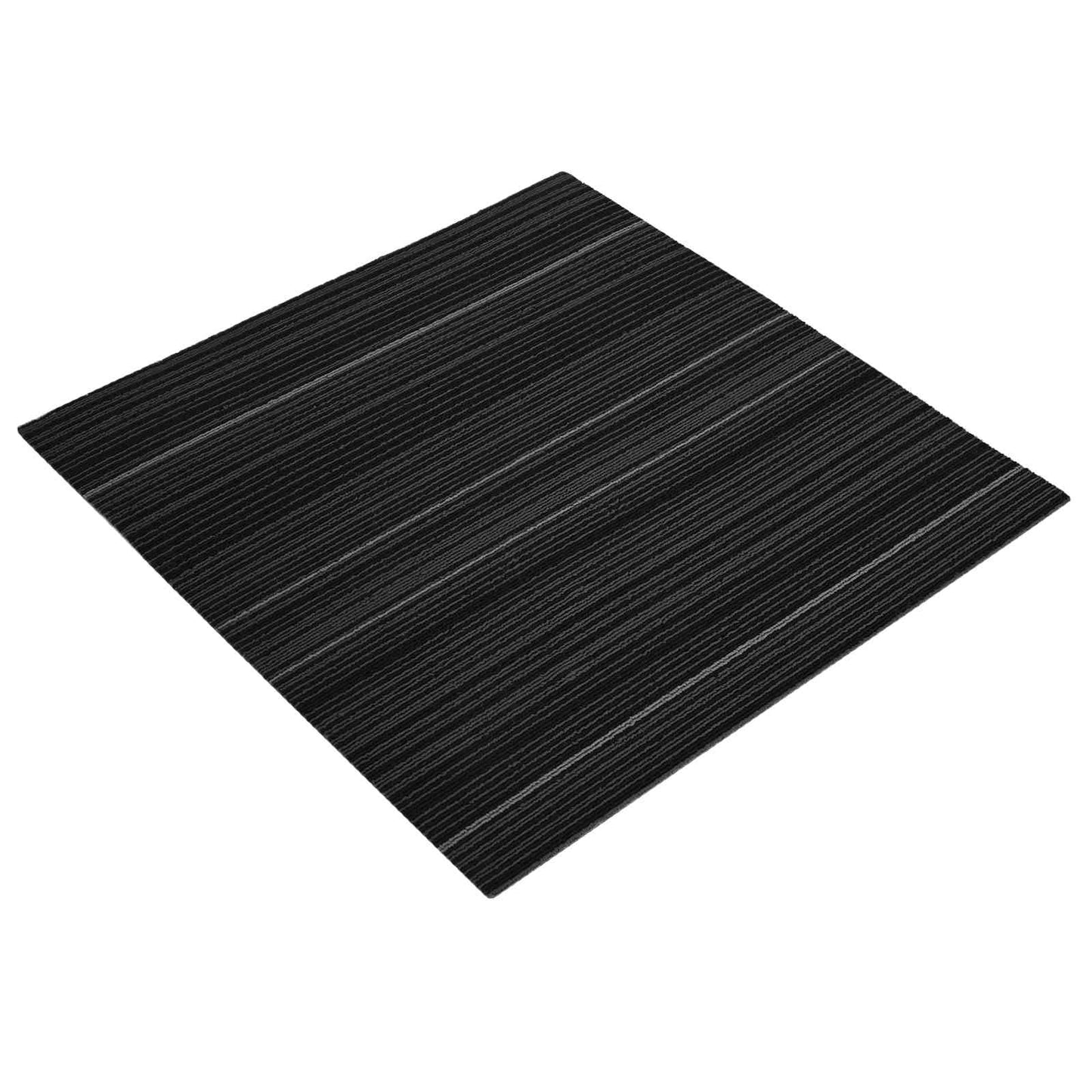Teppichfliese Gestreift Dunkelgrau 50 x 50 cm 4 stk.