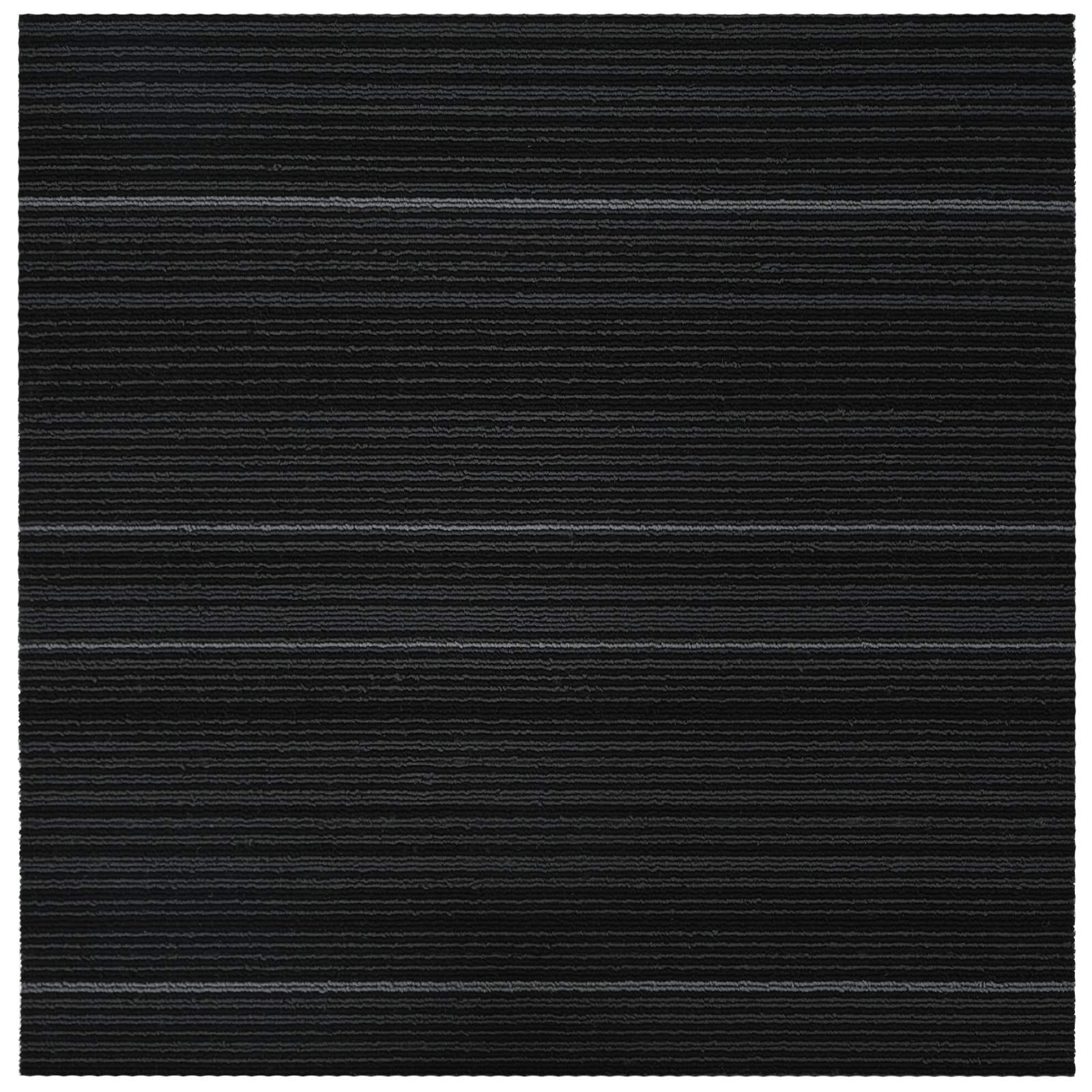 Teppichfliese Gestreift Dunkelgrau 50 x 50 cm 4 stk.