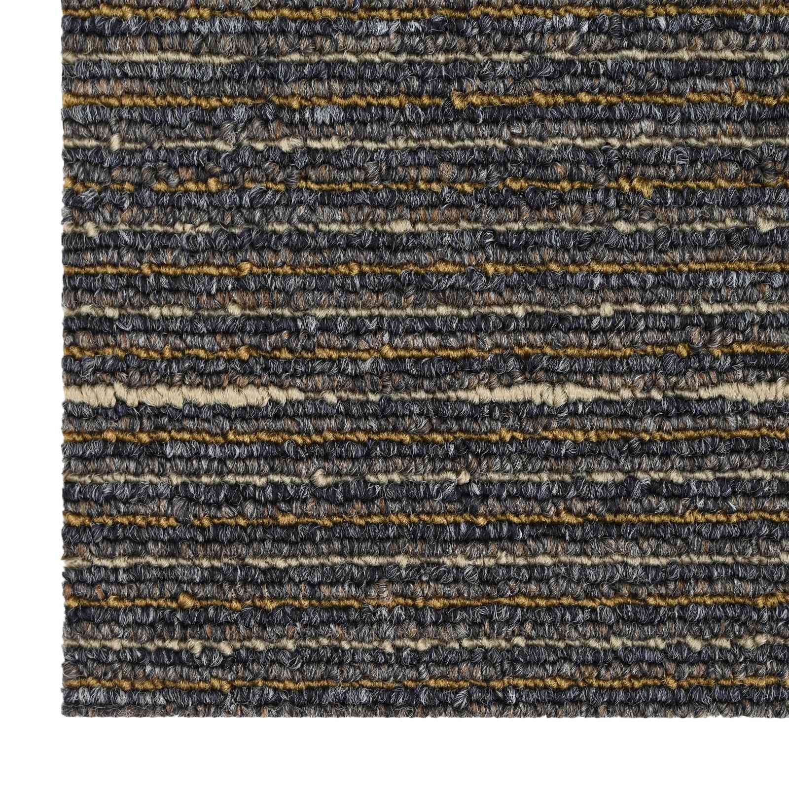 Teppichfliese Gestreift Hellbraun 50 x 50 cm 20 stk.