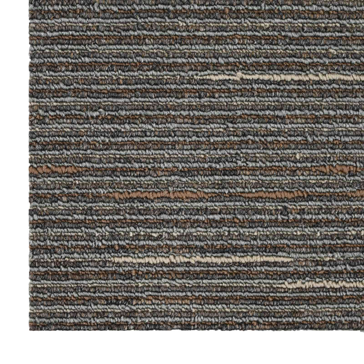 Teppichfliese Gestreift Dunkelbraun 50 x 50 cm 20 stk.