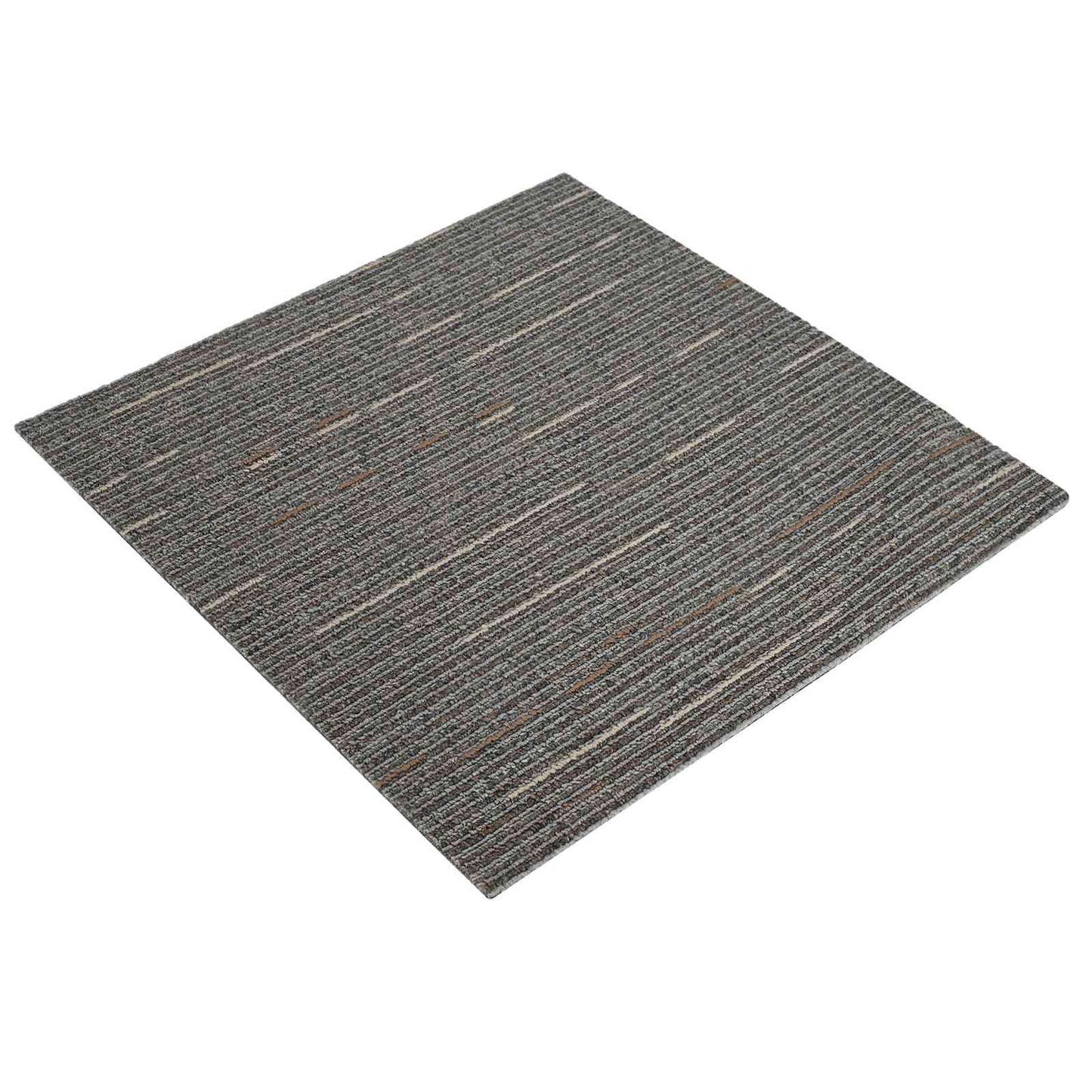 Teppichfliese Gestreift Dunkelbraun 50 x 50 cm 20 Stk.