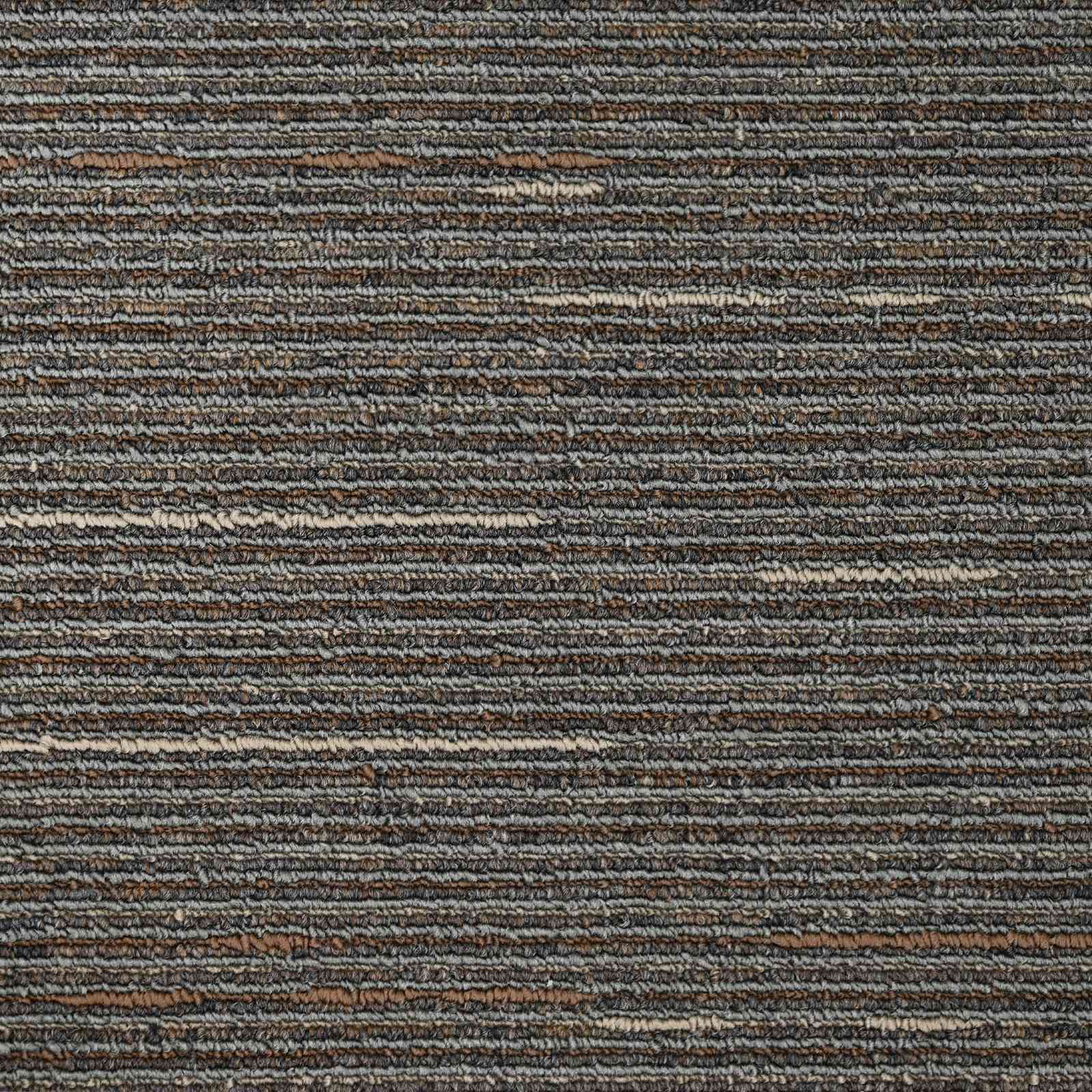 Teppichfliese Gestreift Dunkelbraun 50 x 50 cm 20 Stk.