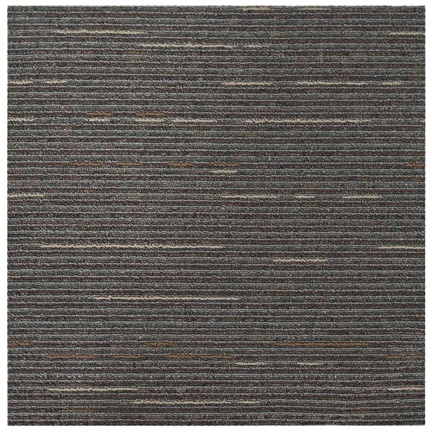 Teppichfliese Gestreift Dunkelbraun 50 x 50 cm 20 Stk.