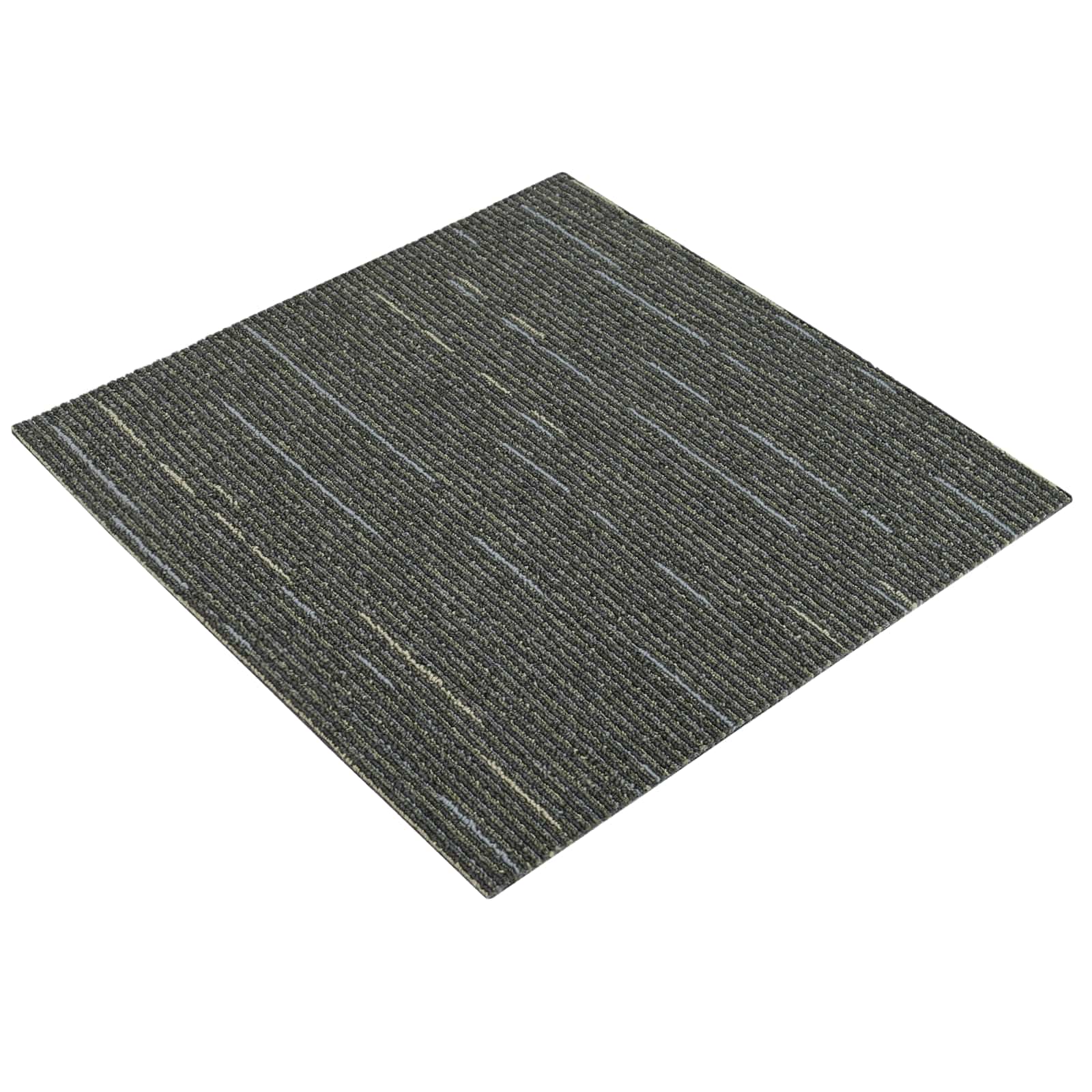 Teppichfliese Gestreift Hellgrün 50 x 50 cm 4 stk.