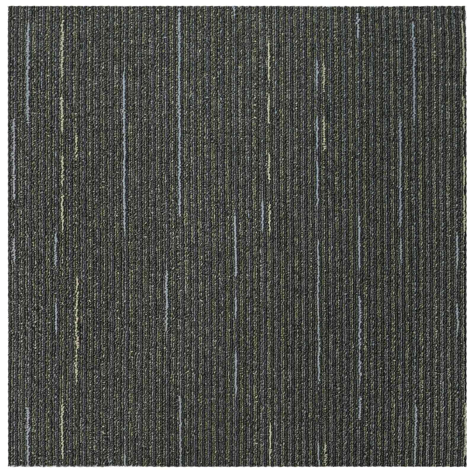 Teppichfliese Gestreift Hellgrün 50 x 50 cm 4 stk.