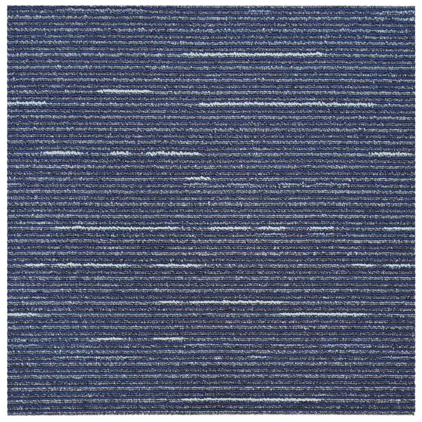 Teppichfliese Gestreift Blau 50 x 50 cm 4 stk. PP und Bitumen
